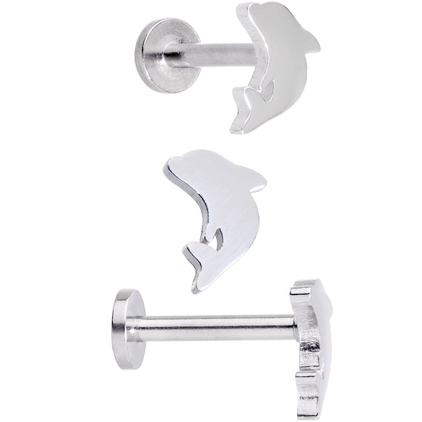 16G 5/16 Leaping Dolphins Labret Monroe Tragus Set of 4