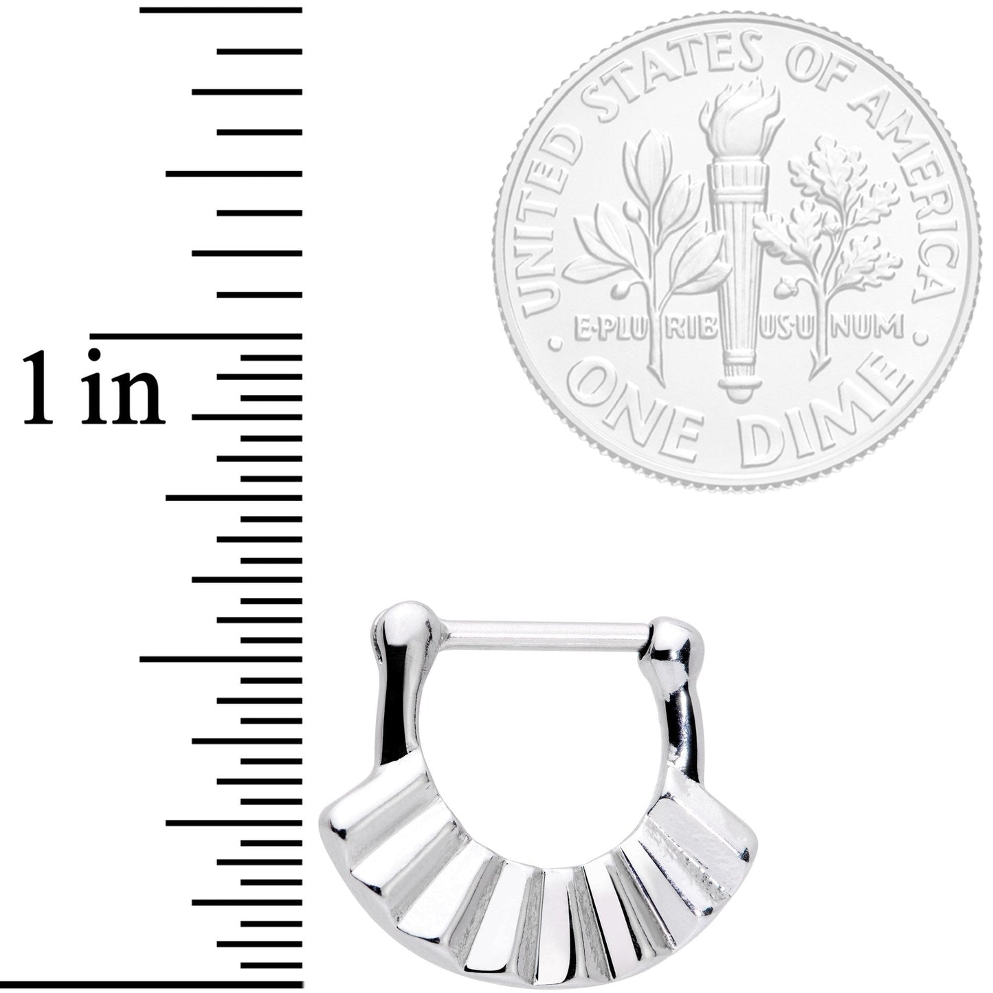 16G 5/16 Graceful Fan Septum Clicker