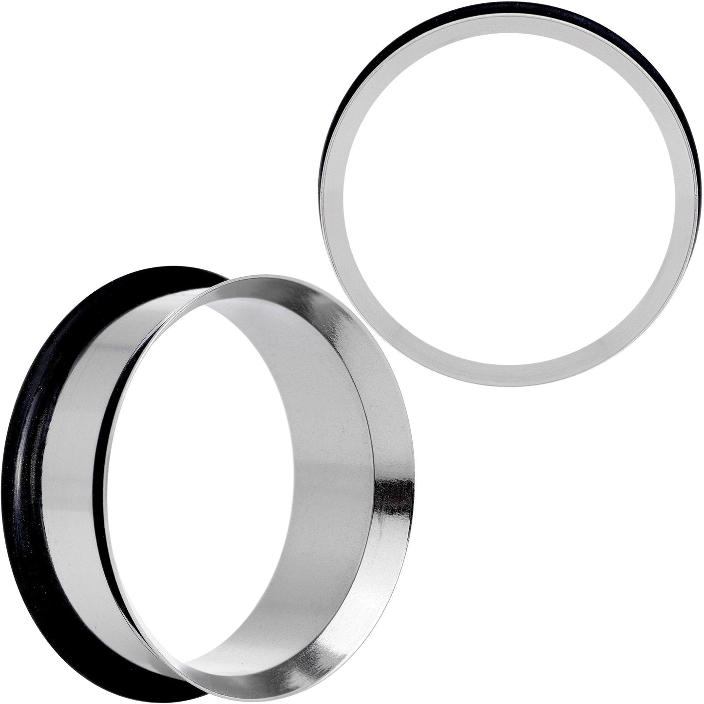 Stainless Steel Single Flare Tunnel Plug Set Available in Sizes 8G to 1