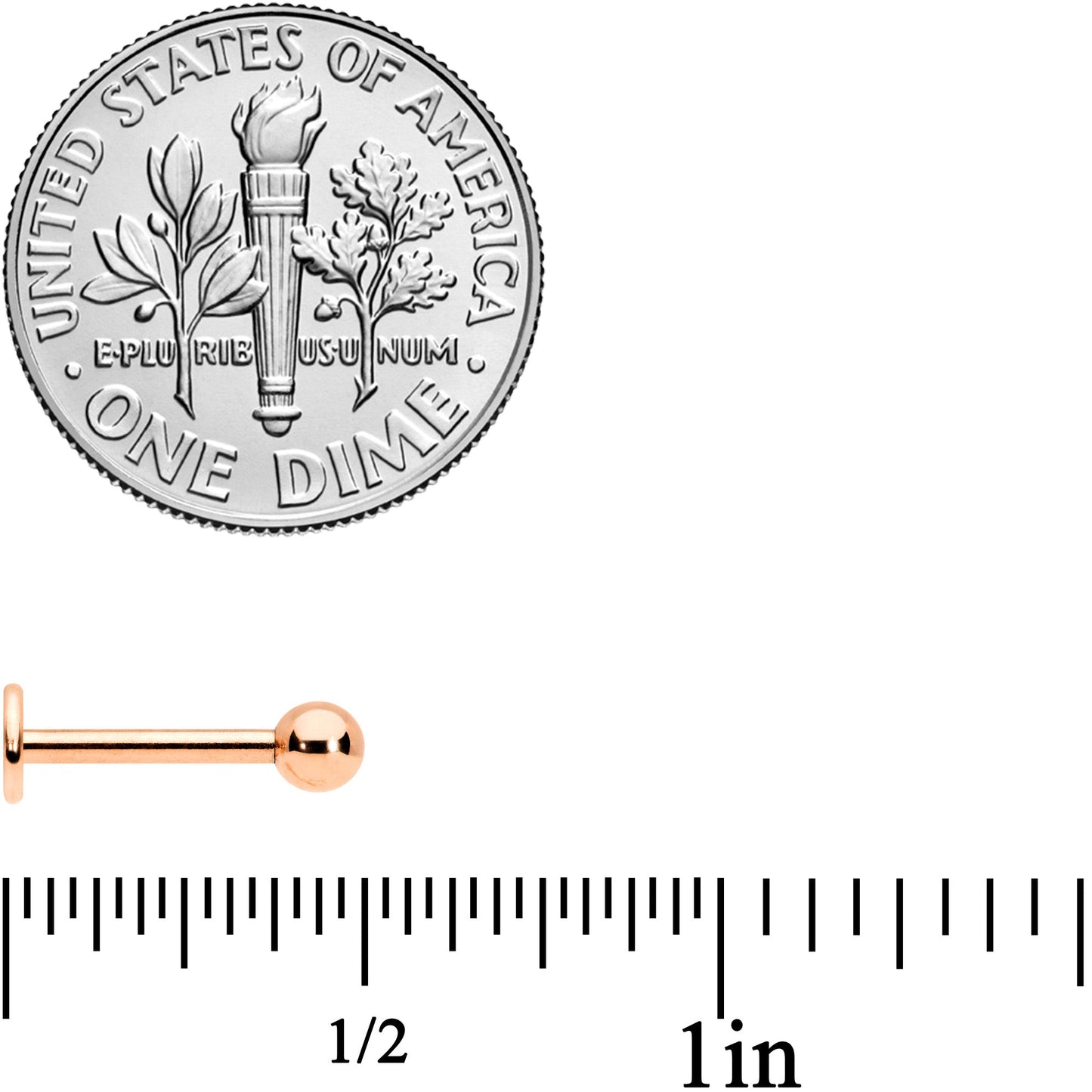 16G 5/16 Clear CZ Gem Rose Gold Tone Bioplast Labret Set of 3