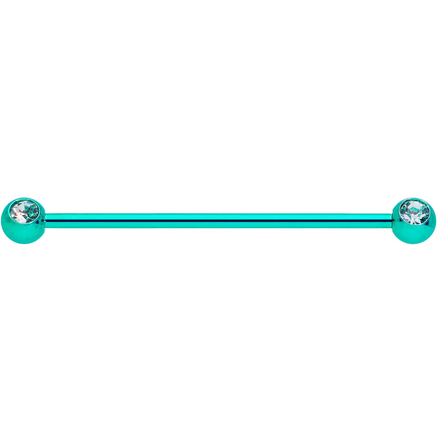 14G Green Beer St Patricks Day Industrial Barbell Set of 2 38mm