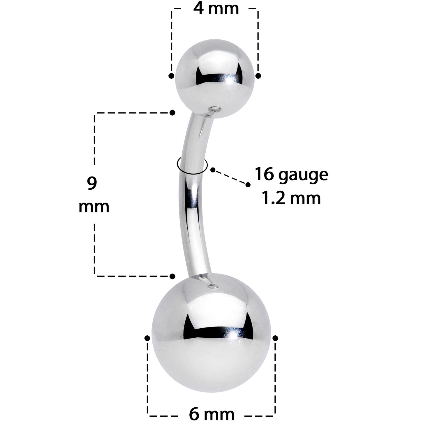 16G 5/16 Grade 23 Titanium Cartilage Curved Barbell