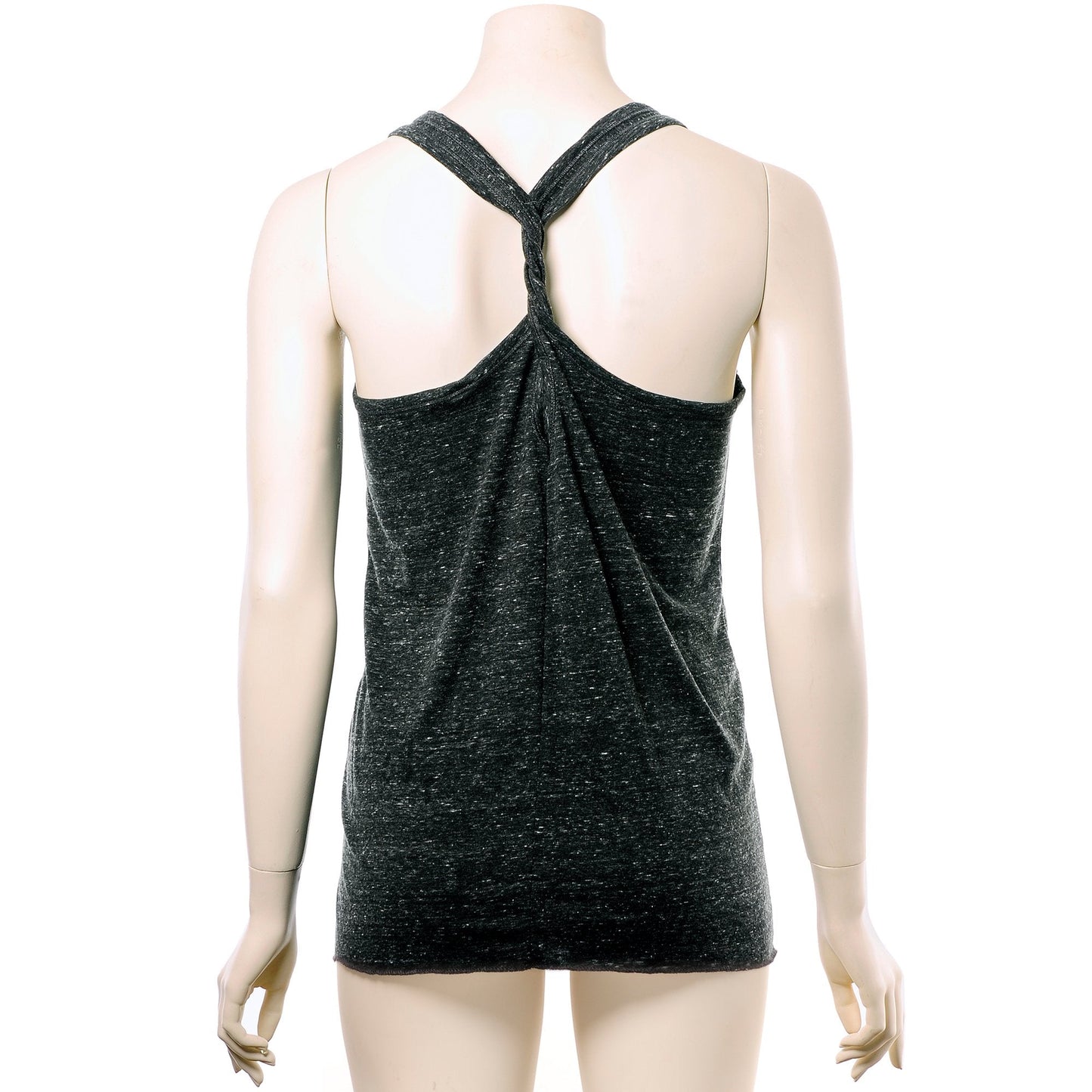 Pierced Goddess Black Gray Cosmic Twist Back Tank Top