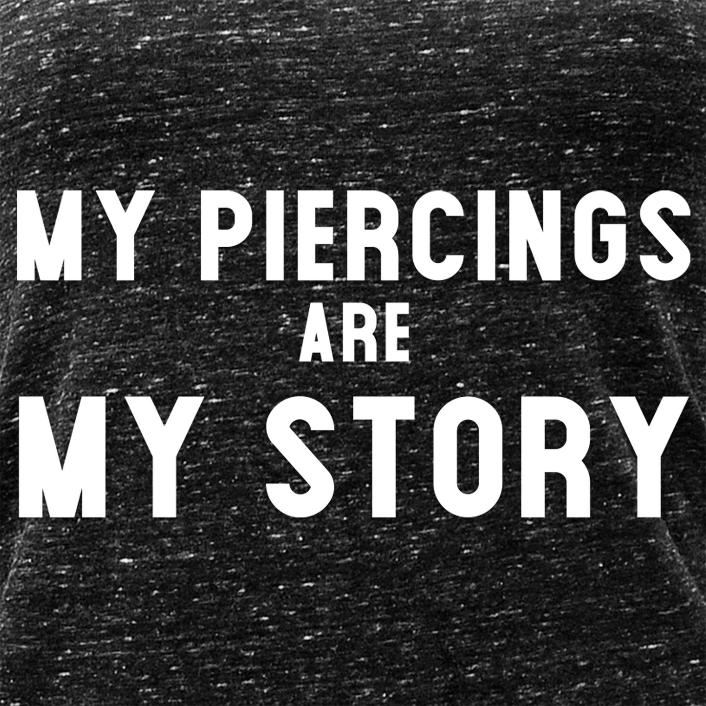 My Piercings Are My Story Black Gray Cosmic Twist Back Tank Top