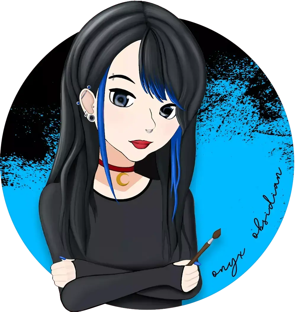 Blue Haze Sunset Skull and Palms Belly Ring by Onyx O