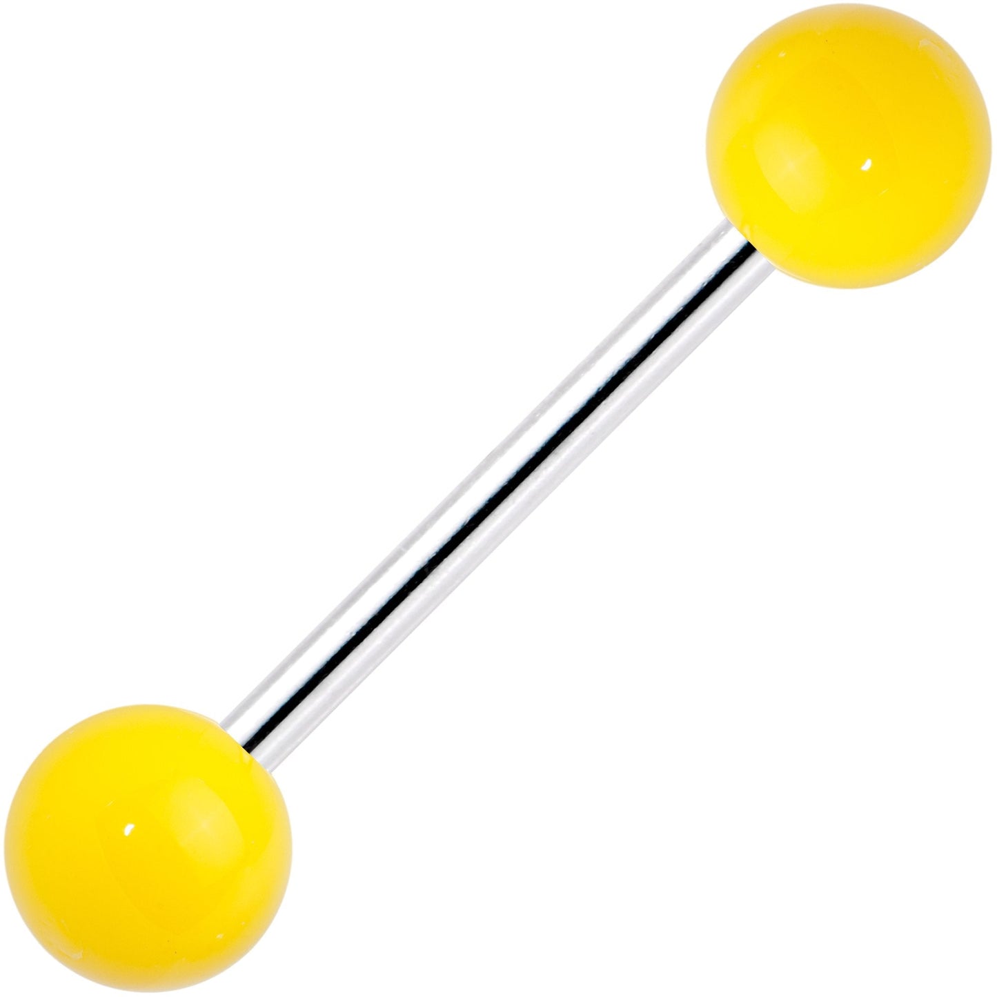Yellow Neon Barbell Tongue Ring