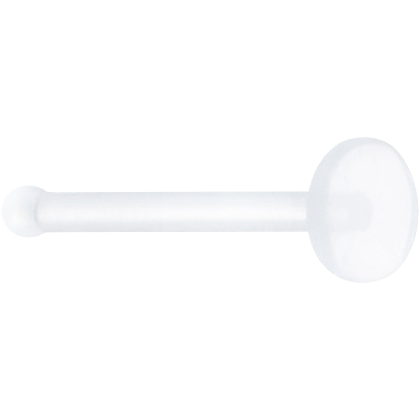 20G Clear Flat Bioplast Nose Retainer