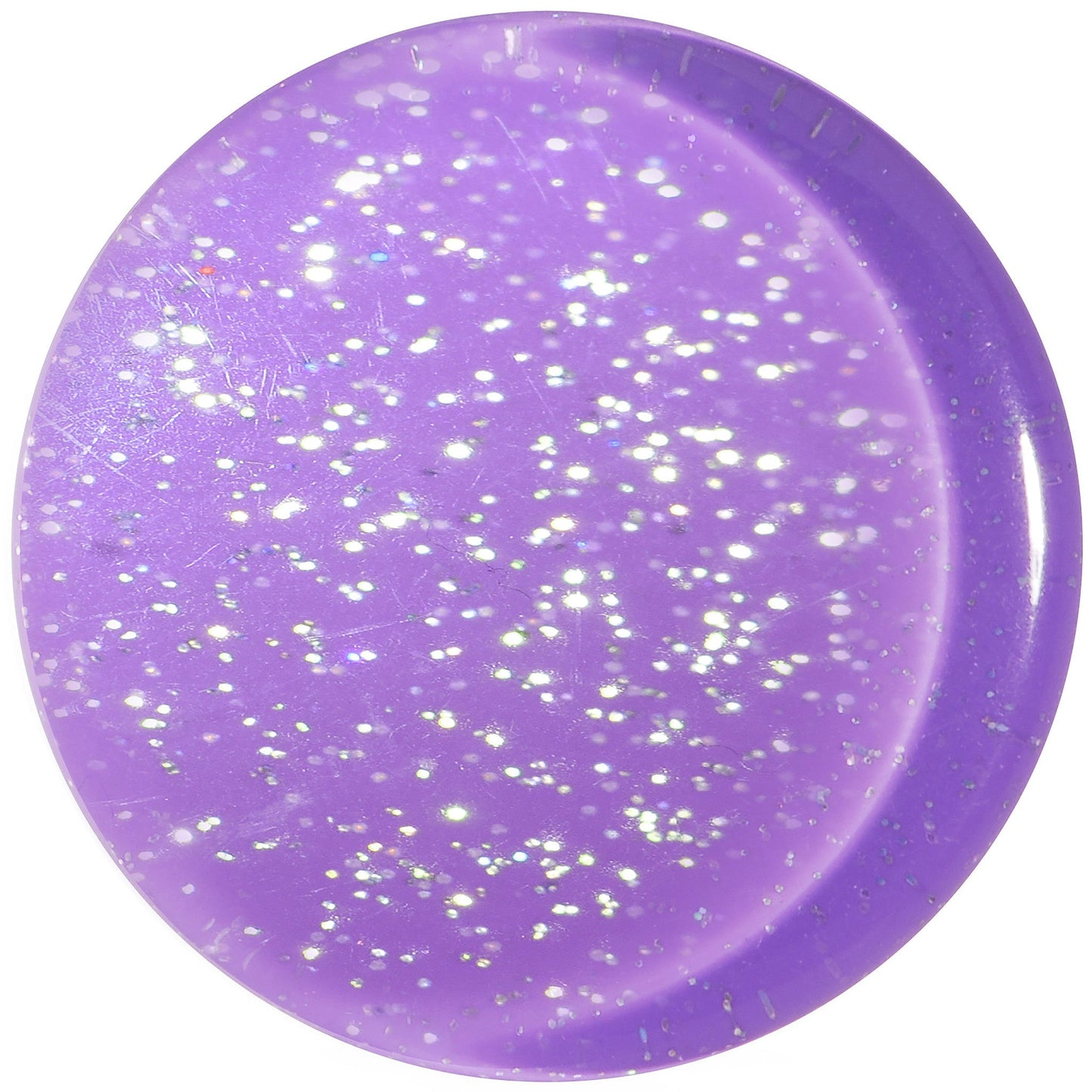 24mm Purple Neon Glitter Saddle Plug