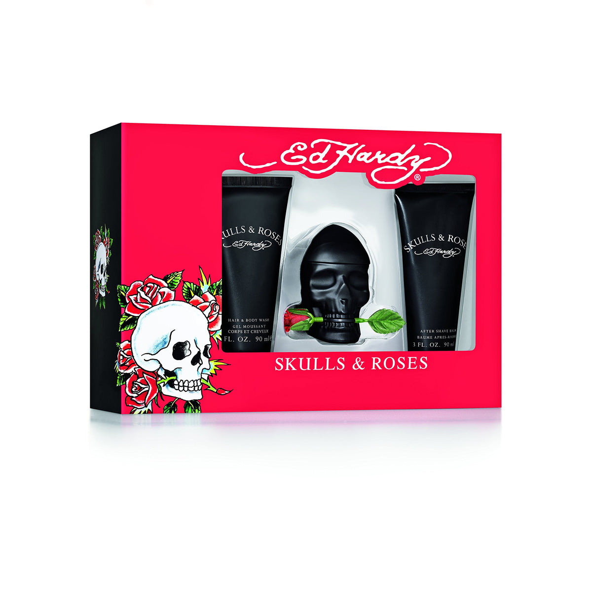 Ed Hardy Skulls & Roses Mens Gift Set