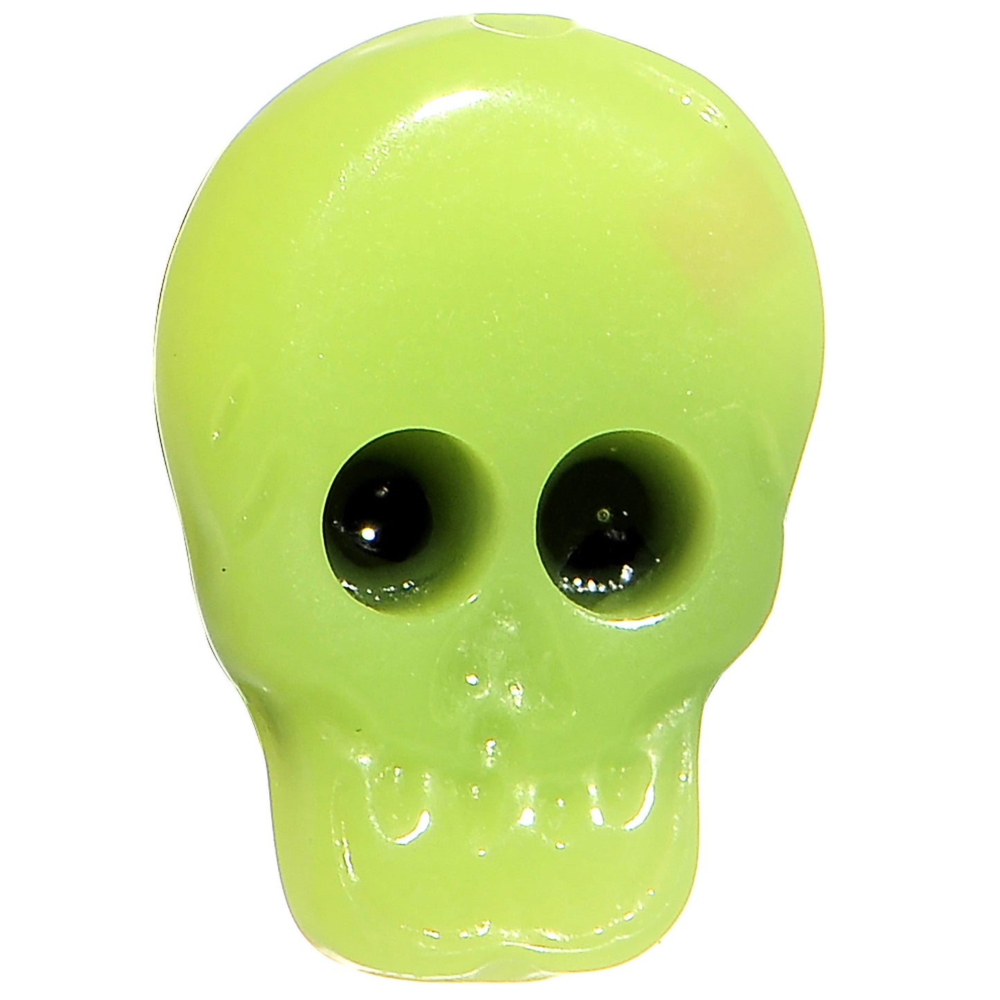 4G Acrylic Neon Yellow Skull Saddle Plug