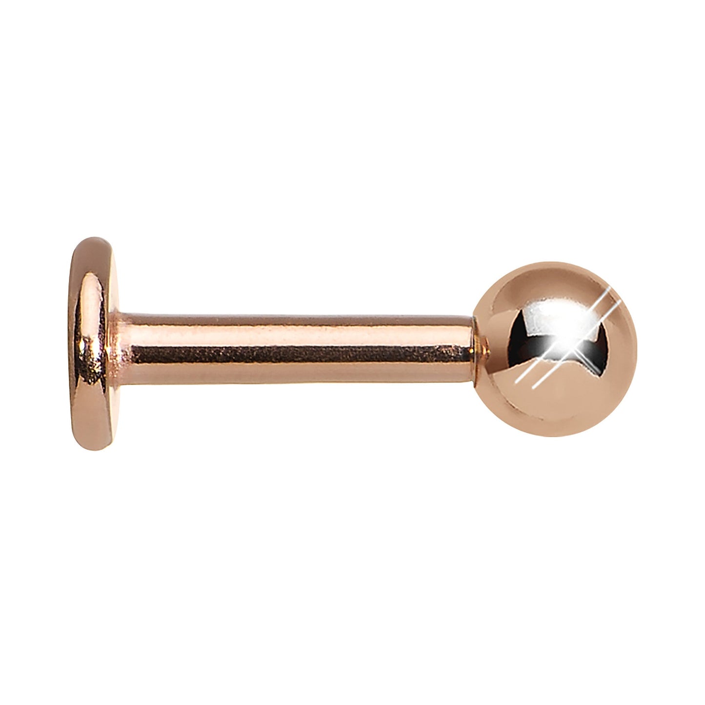 16G 1/4 Rose Gold Plated Cartilage Tragus Earring