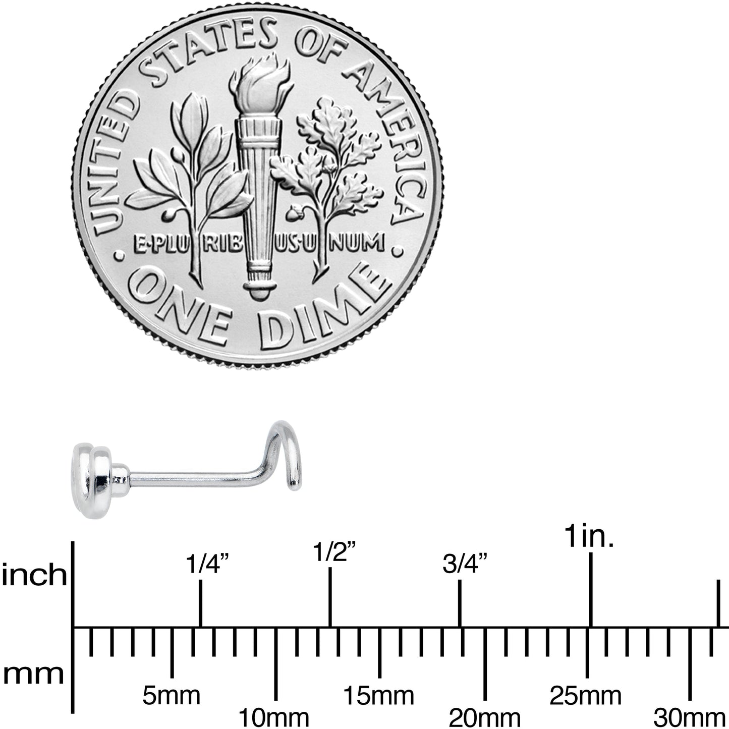 20G Gleaming Infinity Symbol Nose Screw
