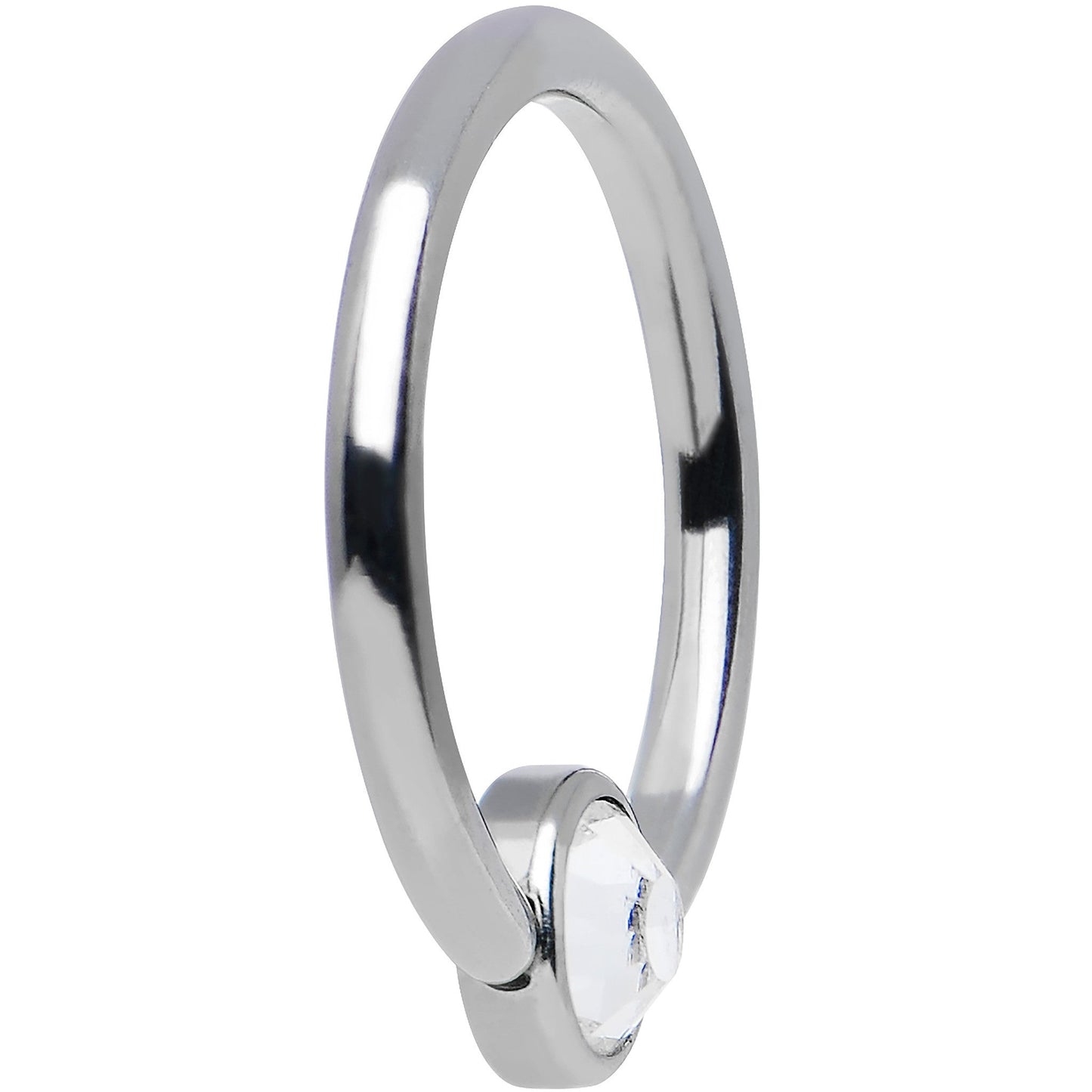 16G 3/8 Purple Gem Disc Titanium BCR Captive Ring