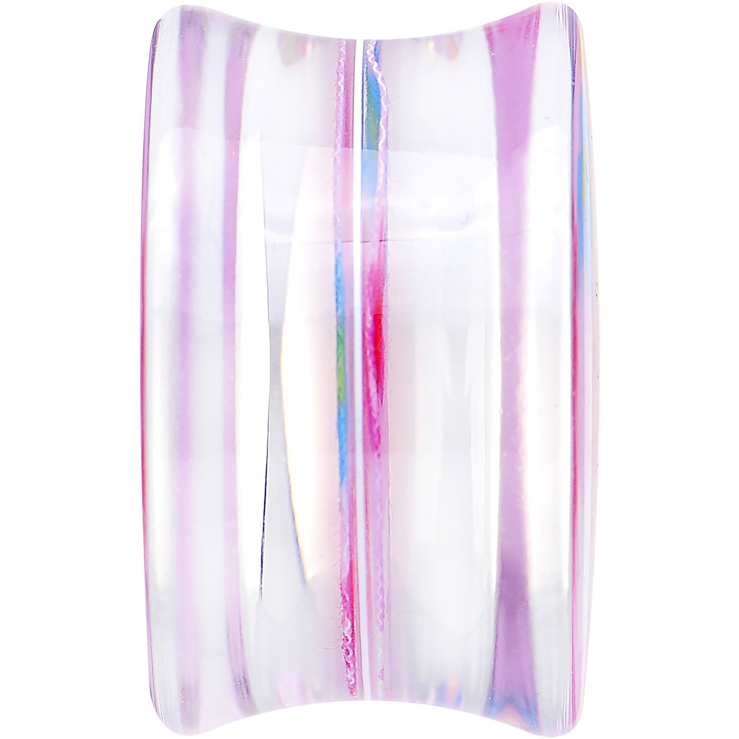 18mm Acrylic Pink Multicolored Flower Power Saddle Plug