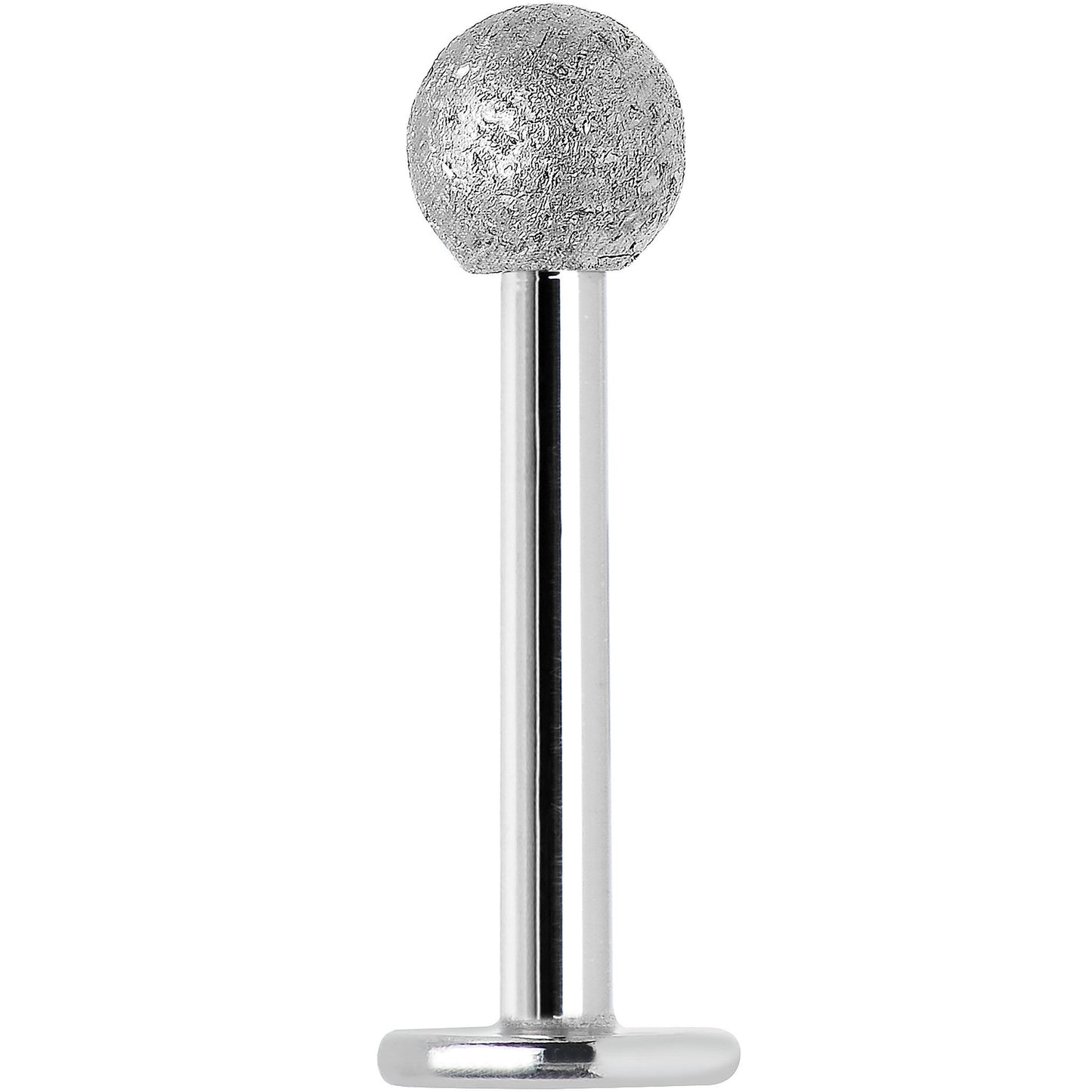 16G 5/16 Silver Sandblasted Steel Monroe Labret 3mm Ball