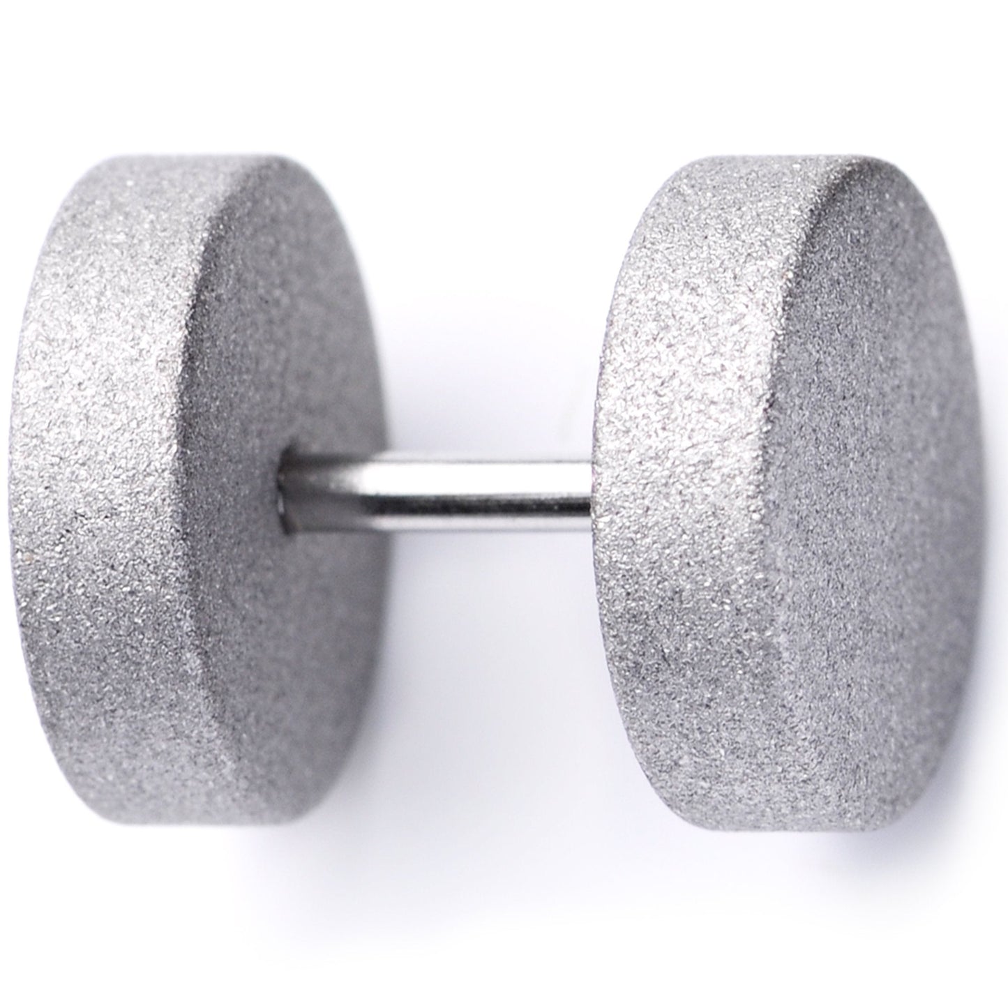 16G Silver Sandblasted Steel Cheater Plug Set