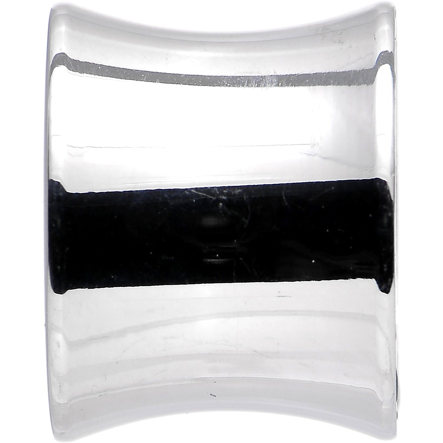 1/2 Moveable Clear Cubic Zirconia Stainless Steel Saddle Plug