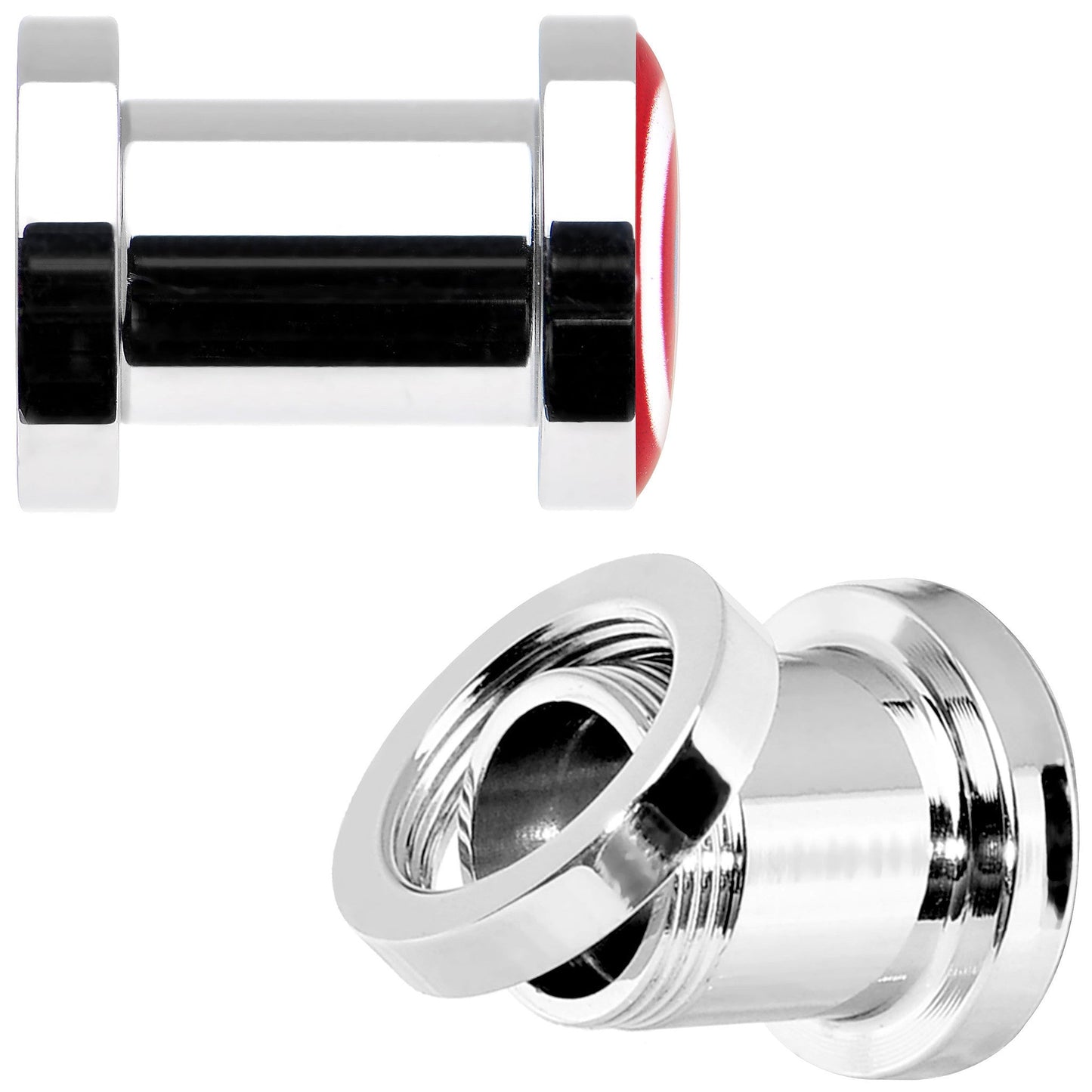 2G Steel Licensed Captain America Logo Screw Fit Plug Set