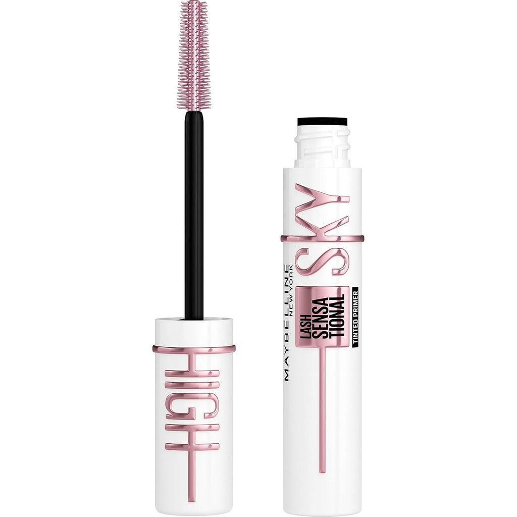 Maybelline Lash Sensational Sky High Washable Mascara Makeup, Volumizing, Lengthening, Defining, Curling, Multiplying, Buildable Formula, Blackest Black, 1 Count