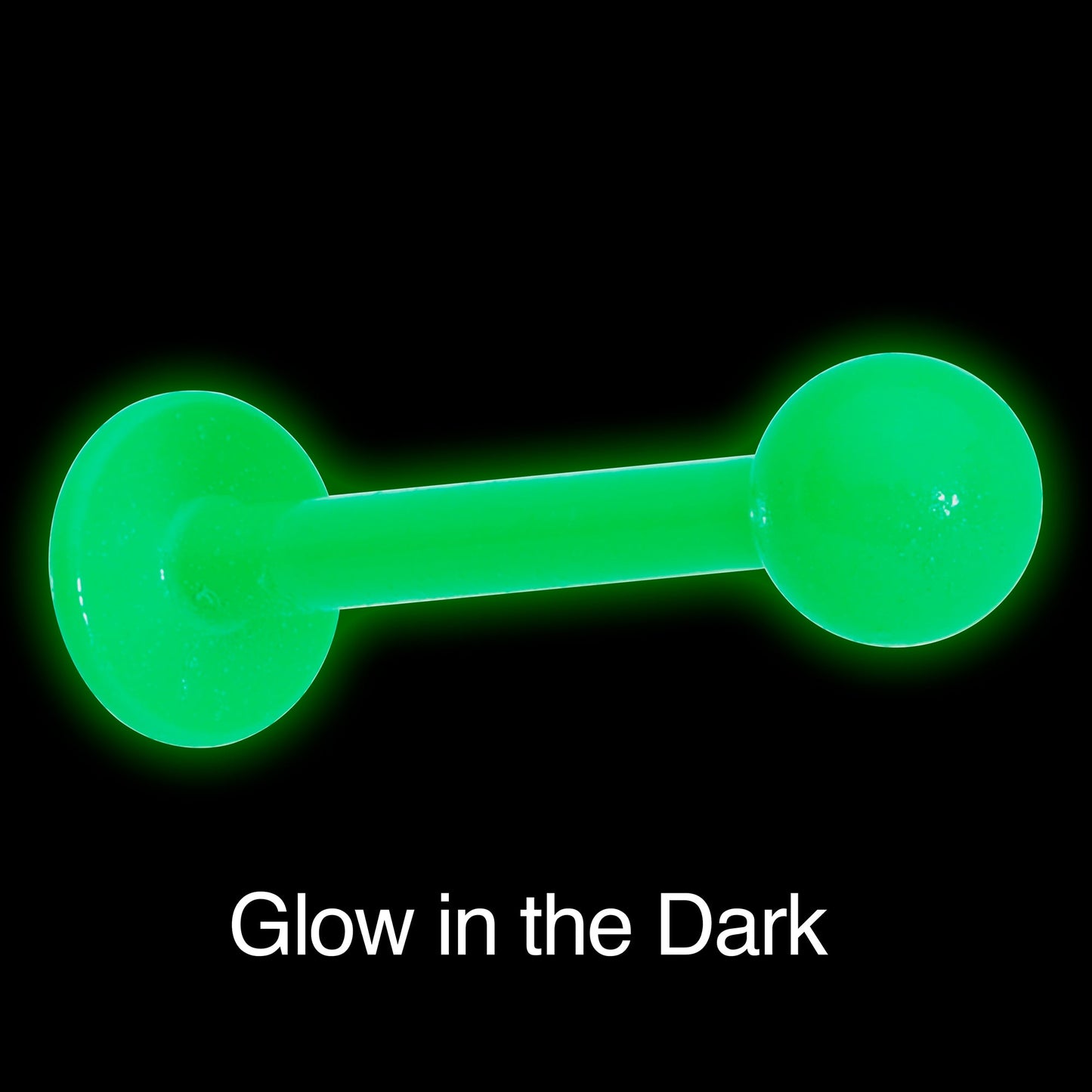 16G 3/8 Teal Green Glow In The Dark Effect Labret Monroe