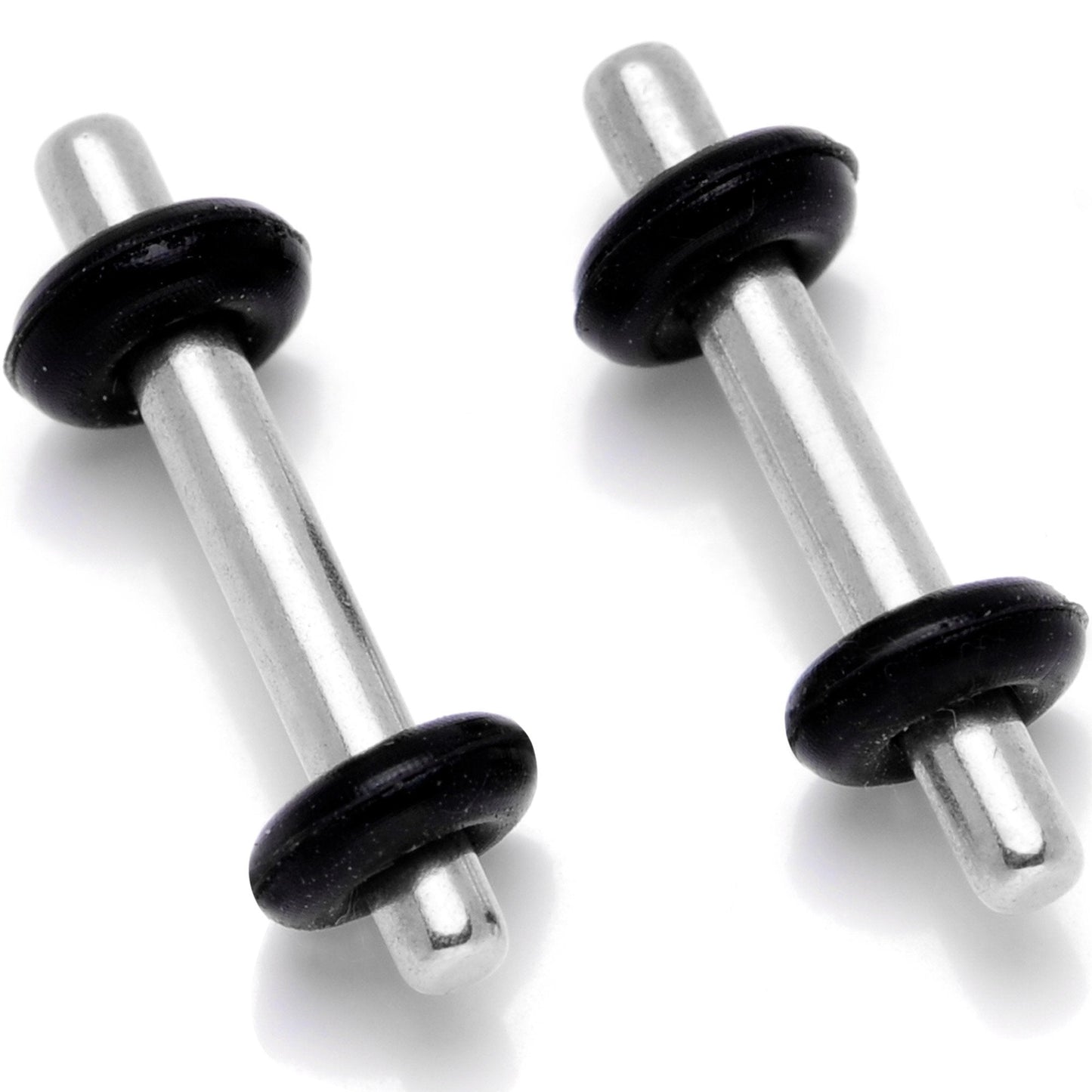 Stainless Steel Micro Straight Plug Set 14G to 8G