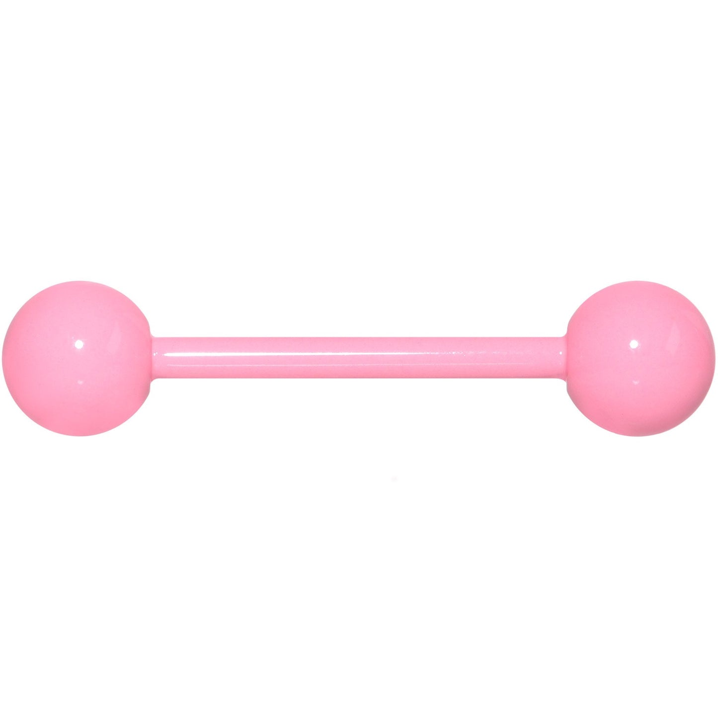 14G 5/8 Pink Acrylic Over Steel Tongue Ring