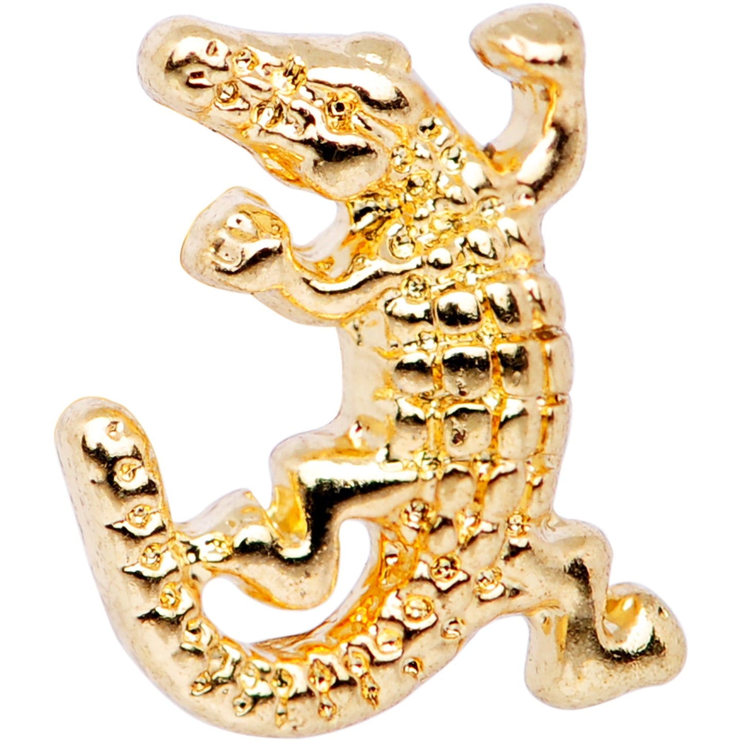 16G 1/4 Gold PVD Alligator Tragus Cartilage Earring
