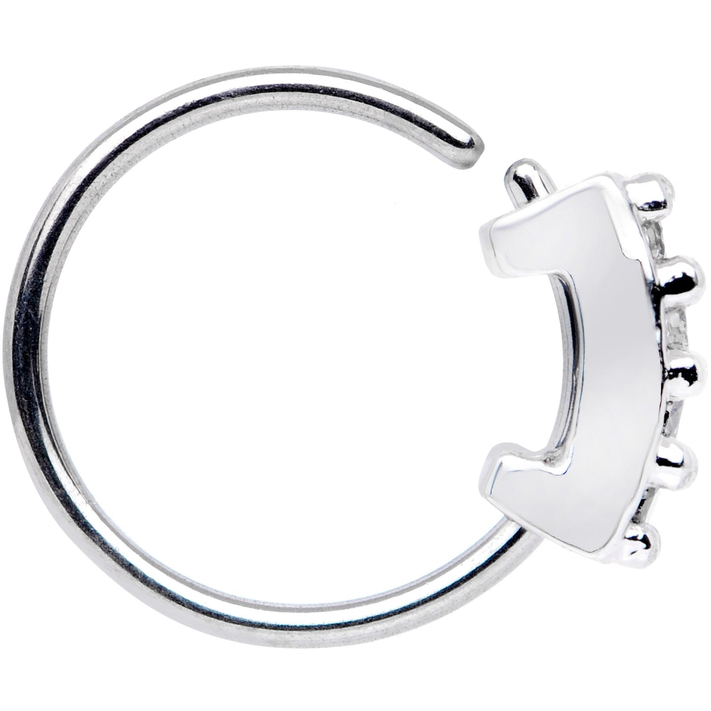 20G 5/16 Clear CZ Gem Quartet Shine Seamless Circular Ring