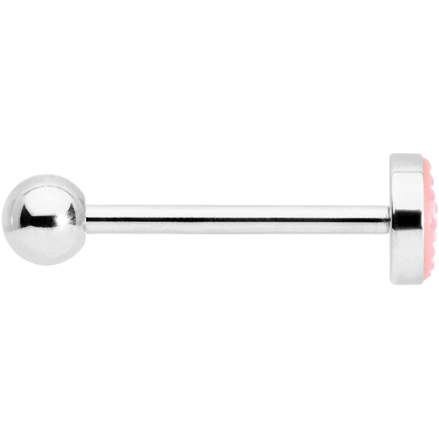 Pink Mermaid Scale Barbell Tongue Ring