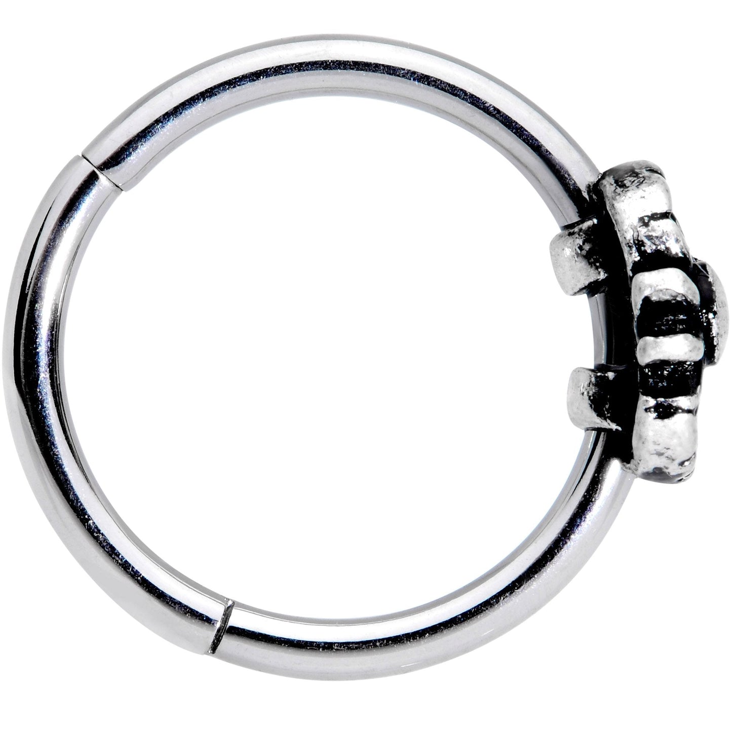 16G 3/8 Moon Cradling Sun Hinged Segment Ring