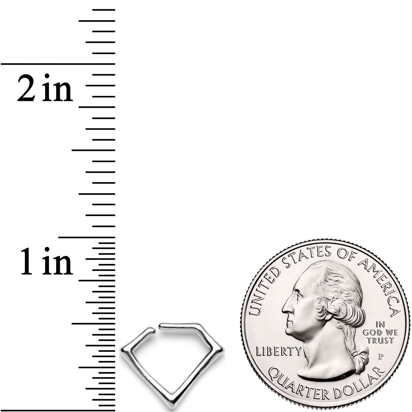 16G 5/16 Rhombus For Royalty Closure Ring