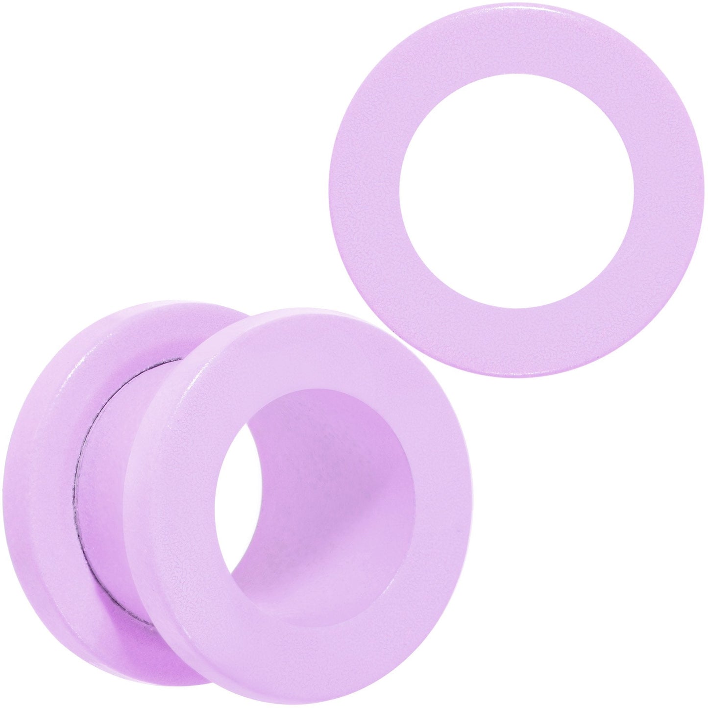 Sweet Pastel Purple Screw Fit Tunnel Plug Set 16G to 19mm