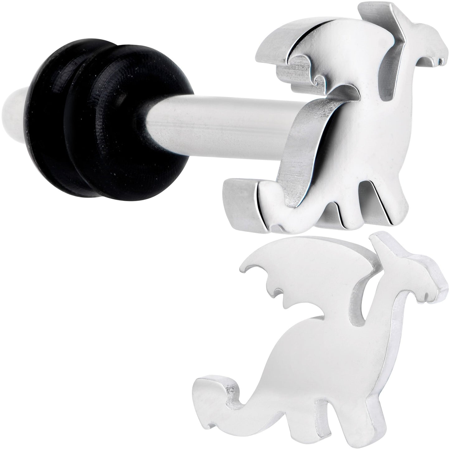Steel Fantasy Dragon Single Flare Plug Set 14G to 2G