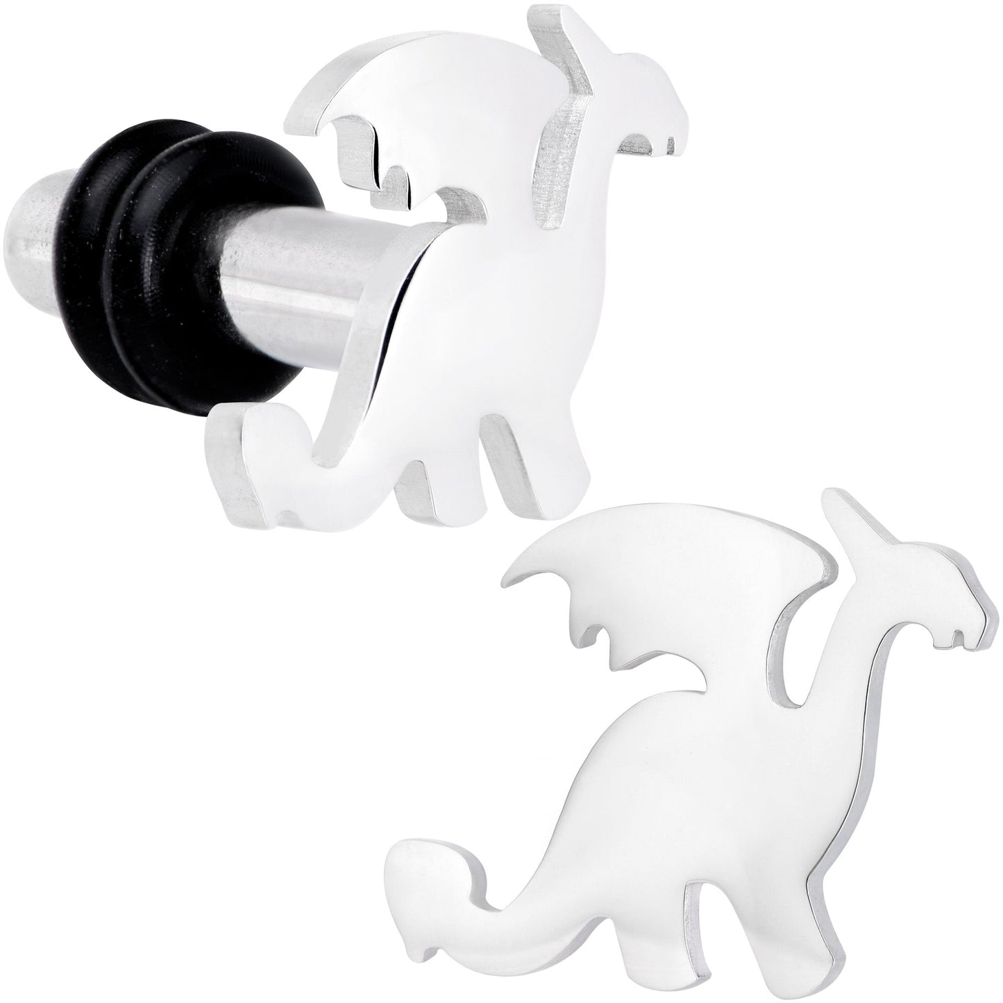 Steel Fantasy Dragon Single Flare Plug Set 14G to 2G