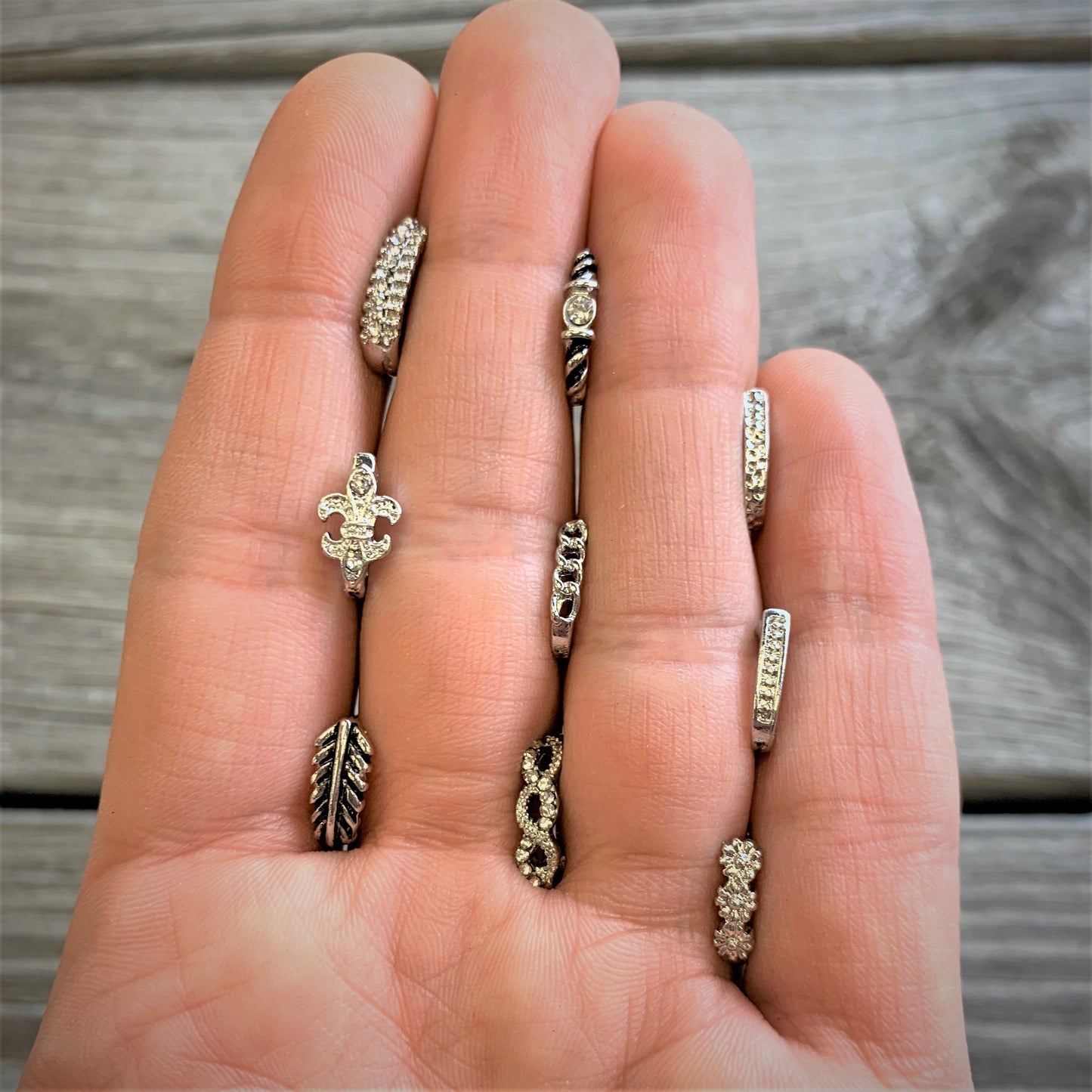 20G 5/16  Steel Dainty Dots Faux Hoop L Shaped Nose Ring