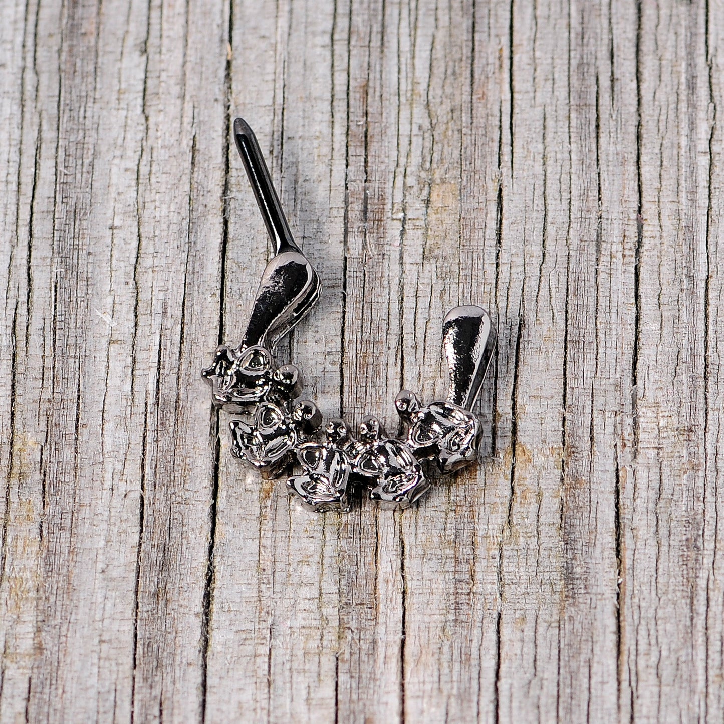 16G 5/16 Black Scary Skeletons Halloween Septum Clicker