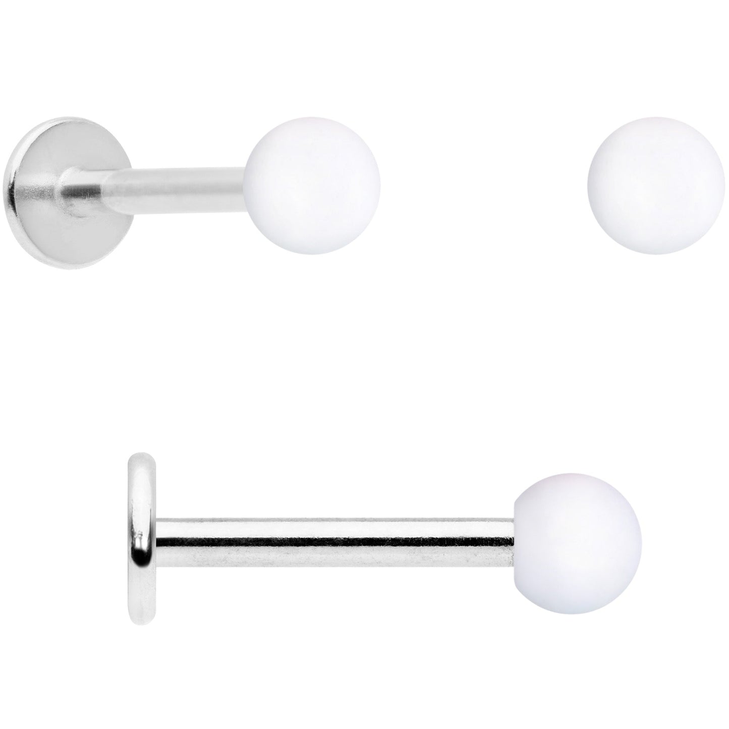 16G 5/16 Pink Peach Matte Labret Monroe Tragus Set of 4