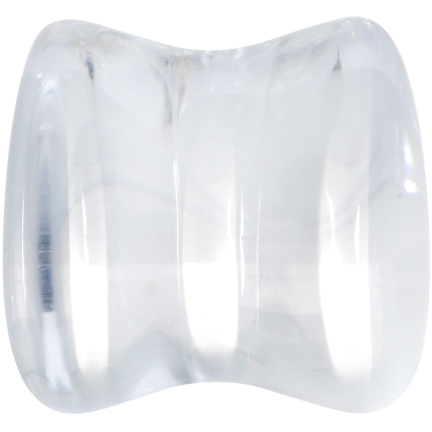 Solid Clear Glass Teardrop Plug Set
