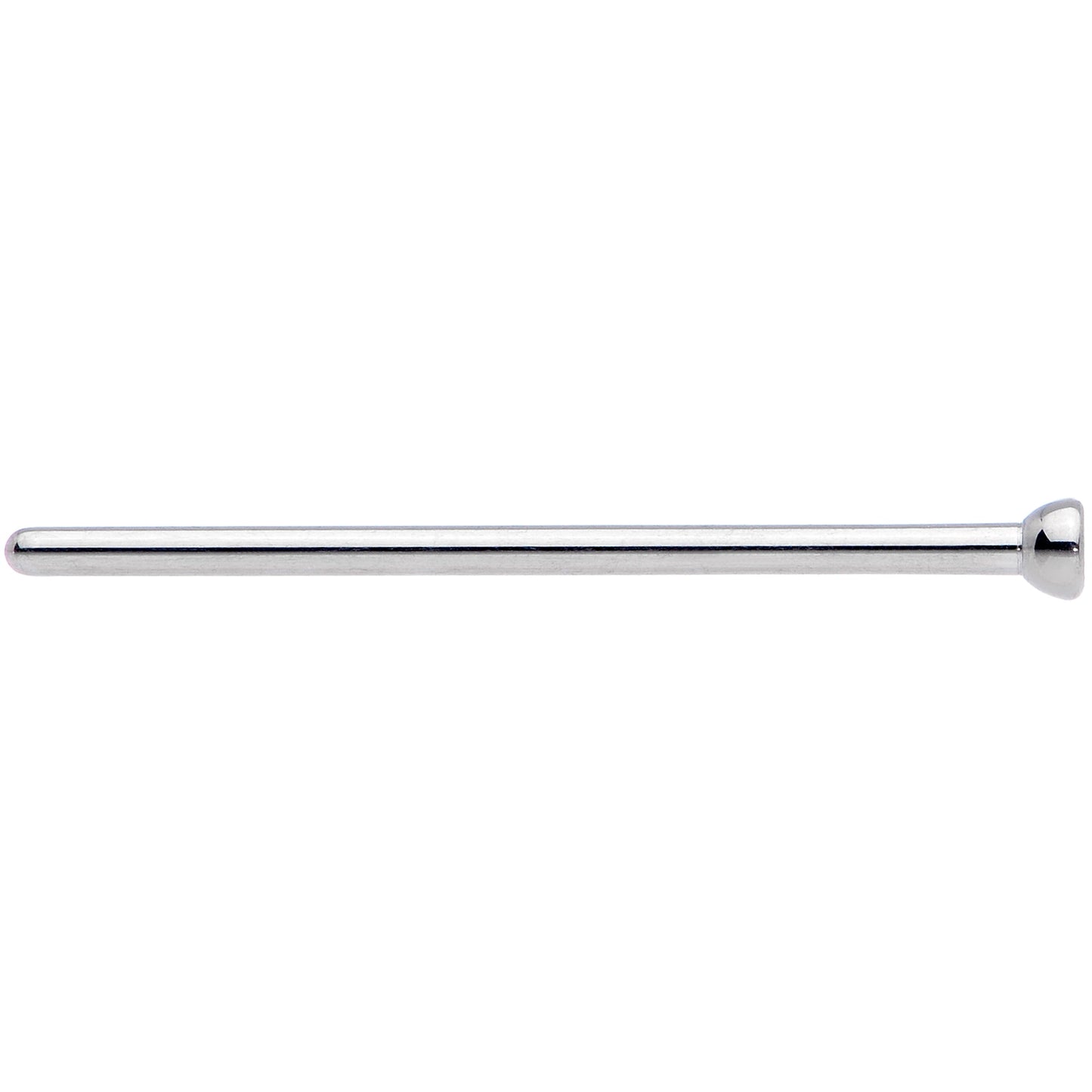 18G 3/4 Clear CZ Gem Grade 23 Titanium Fishtail Nose Ring 2mm