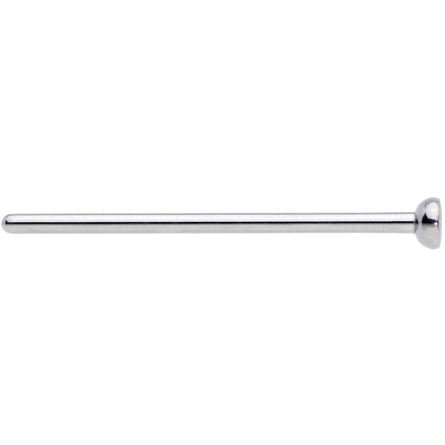 18G 3/4 Clear CZ Gem Grade 23 Titanium Fishtail Nose Ring 2.5mm