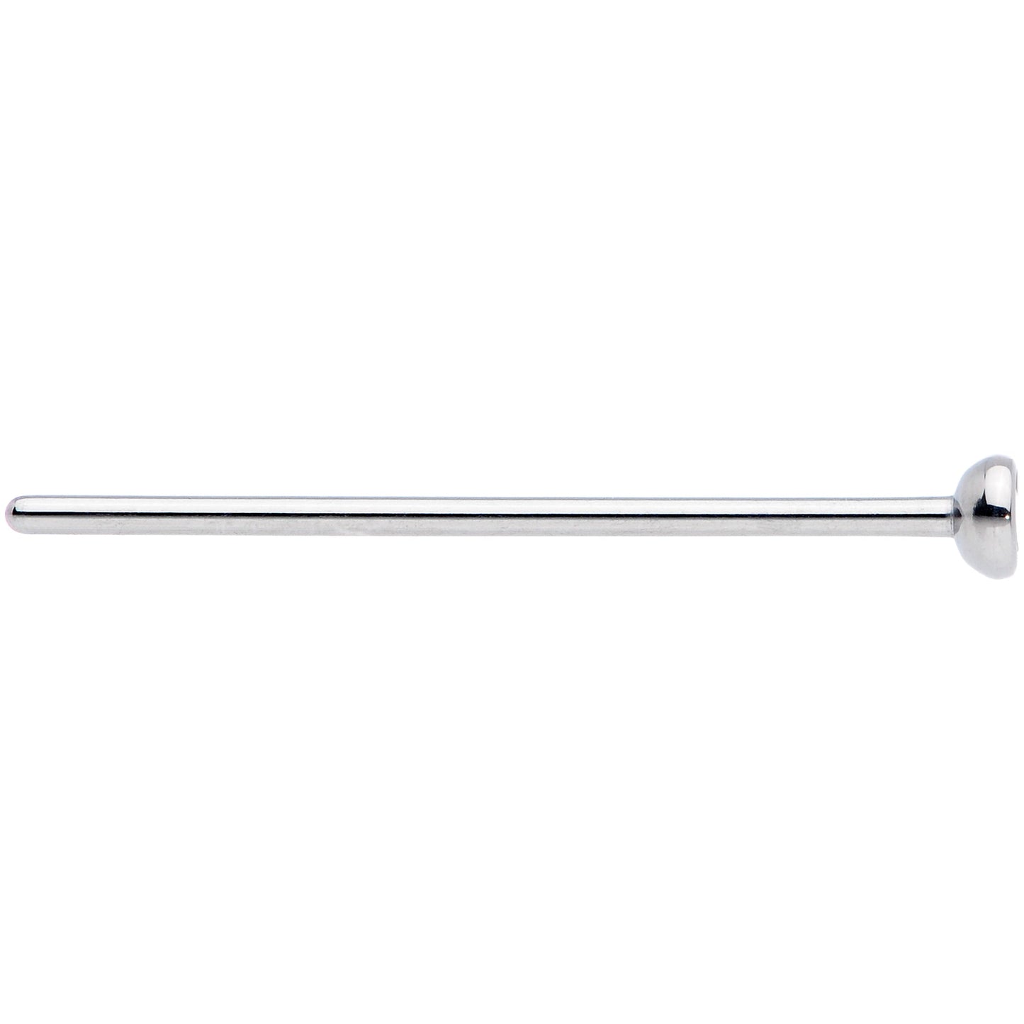 20G 3/4 Clear CZ Gem Grade 23 Titanium Fishtail Nose Ring 2.5mm