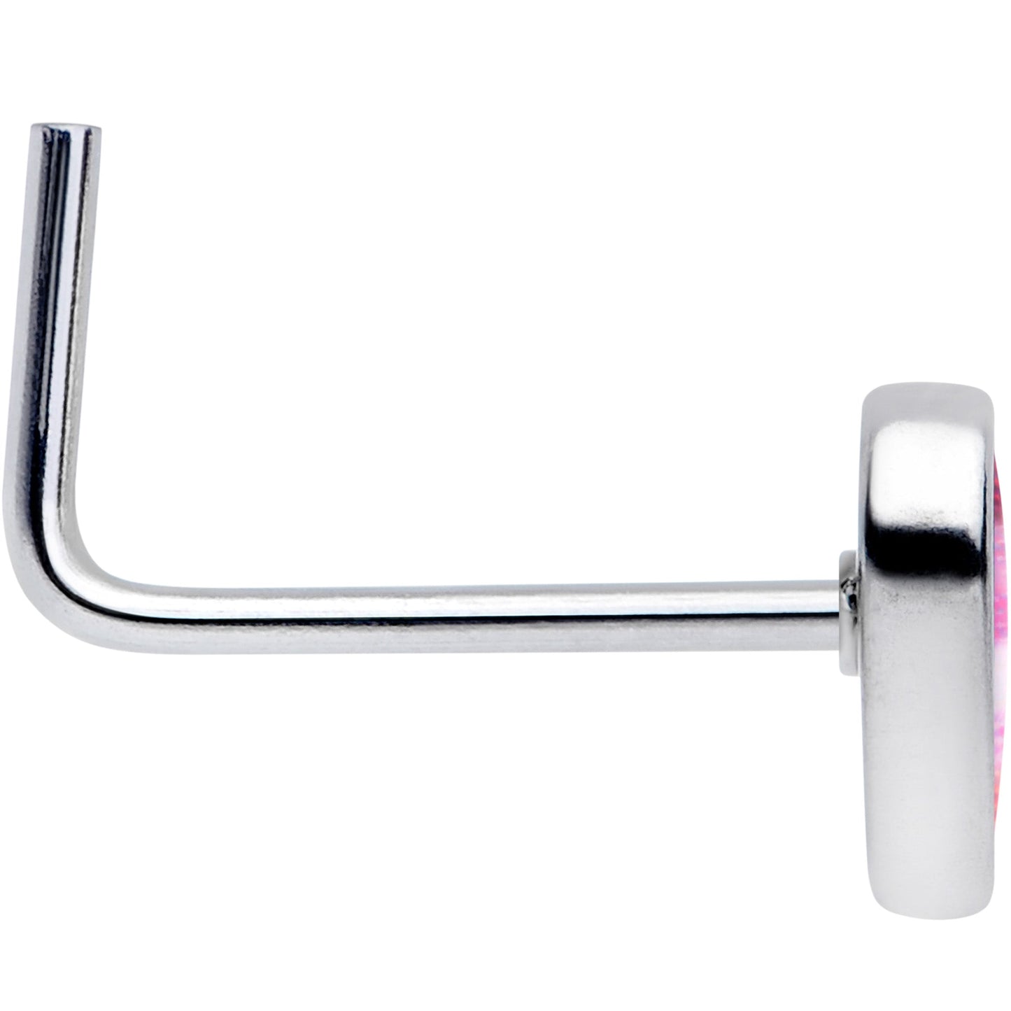 20G 5/16 Lesbian Pride Heart L Shaped Nose Ring