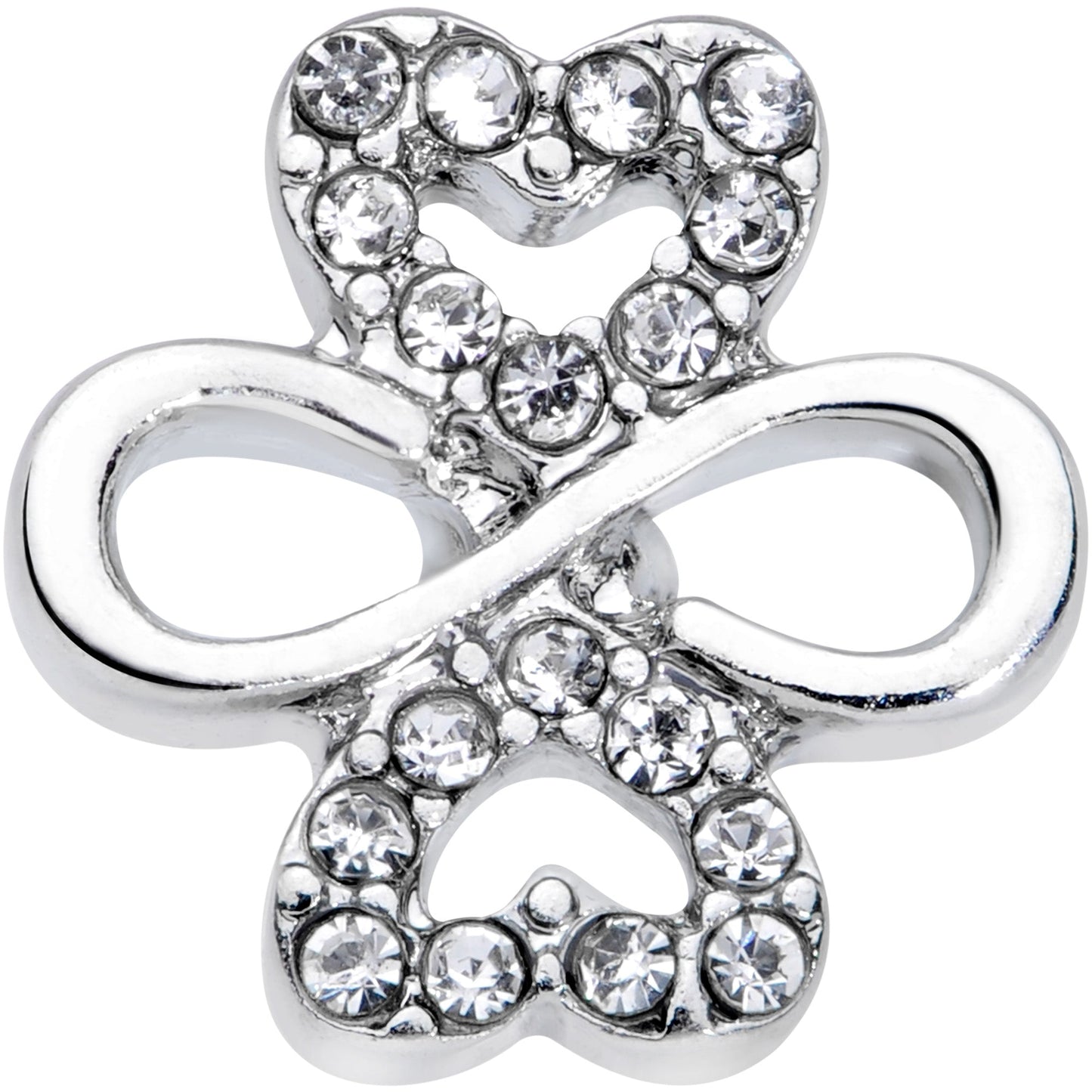 16G 5/16 Clear Gem Shamrock St Patricks Day Labret Monroe Tragus