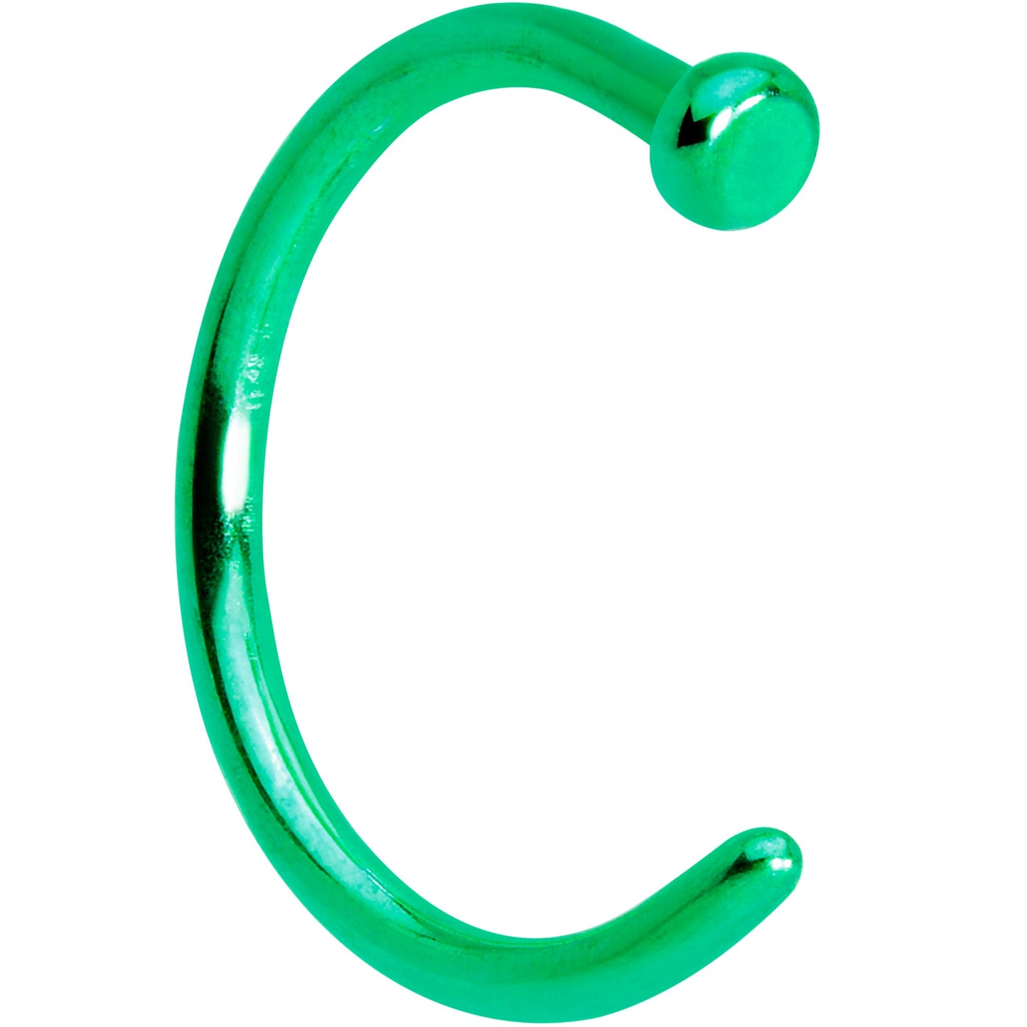 18G 5/16 Green PVD Implant Grade Titanium Disc Nose Hoop