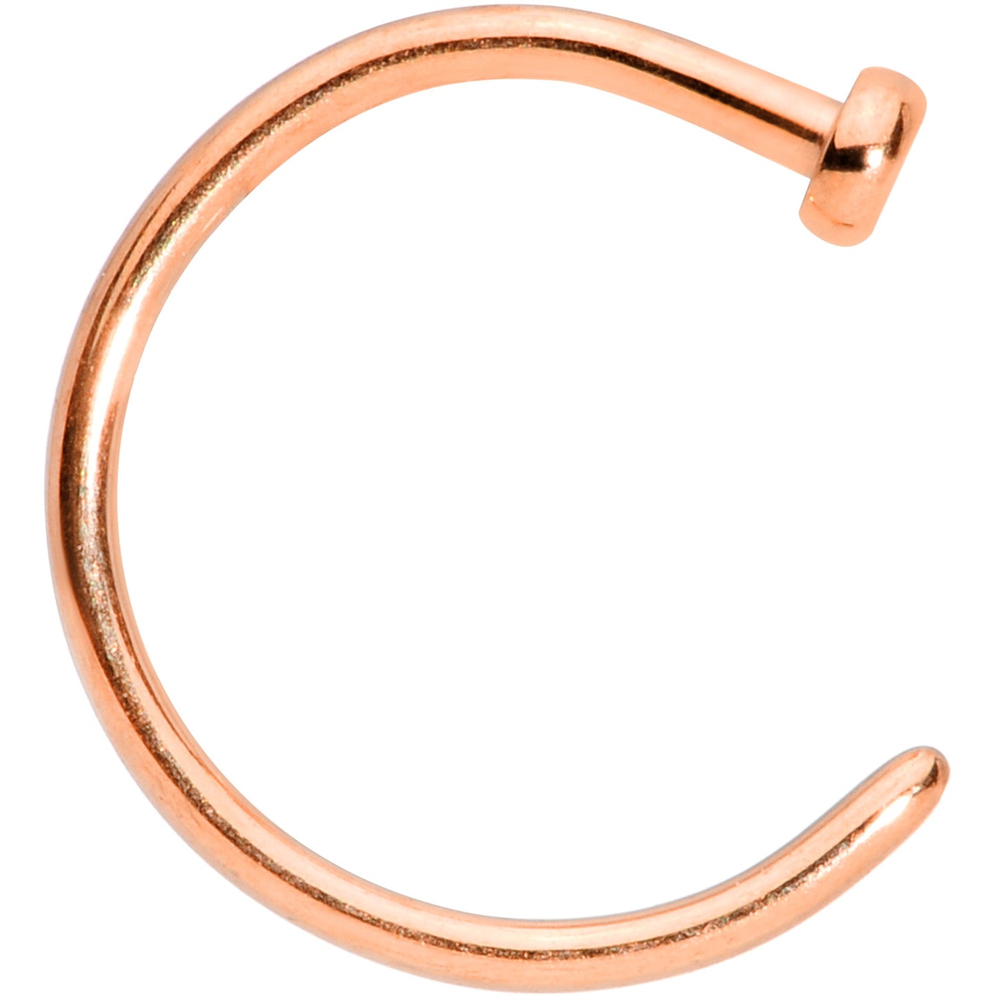 20G 5/16 Rose Gold Tone PVD Implant Grade Titanium Disc Nose Hoop