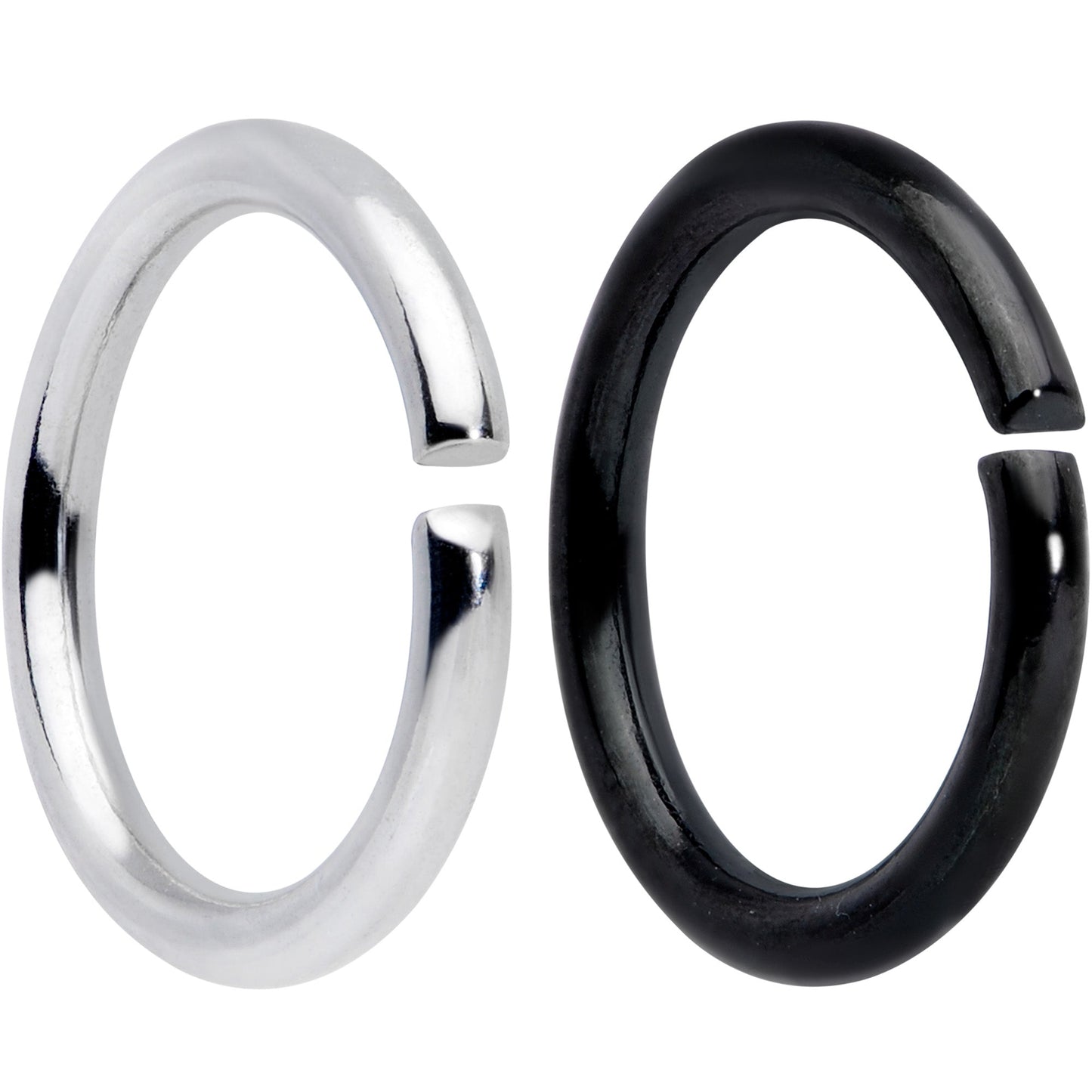 16G 5/16 Steel Black Anodized Seamless Cartilage Ring Set of 12