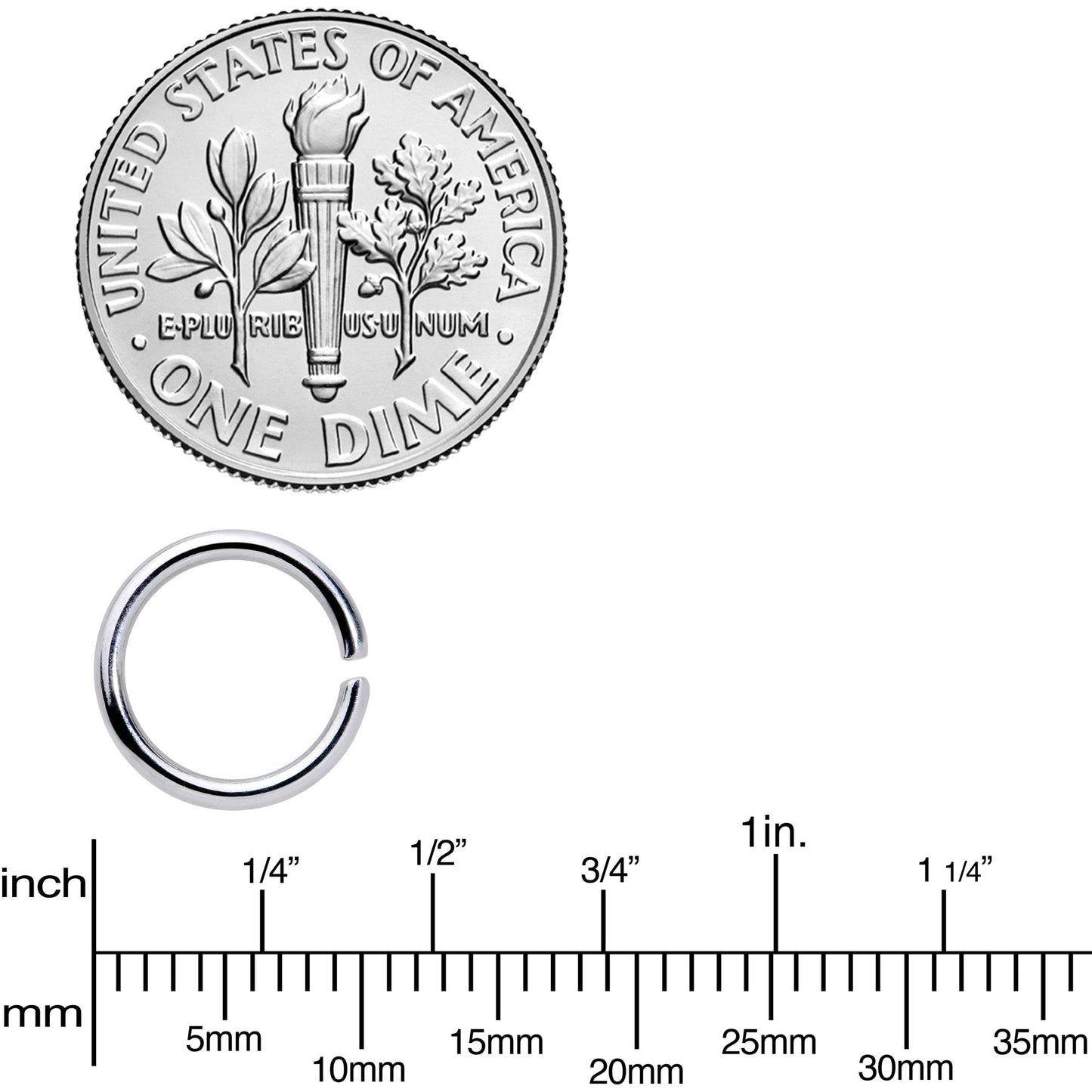 16G 5/16 Steel Black Gold Tone Seamless Cartilage Ring Set of 12