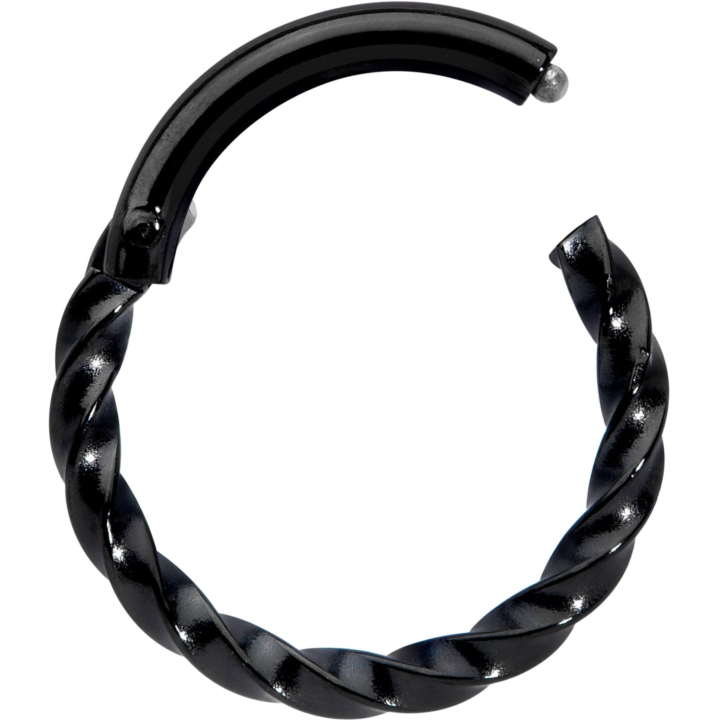 16G 5/16 Black Twisted Elegance Cartilage Clicker