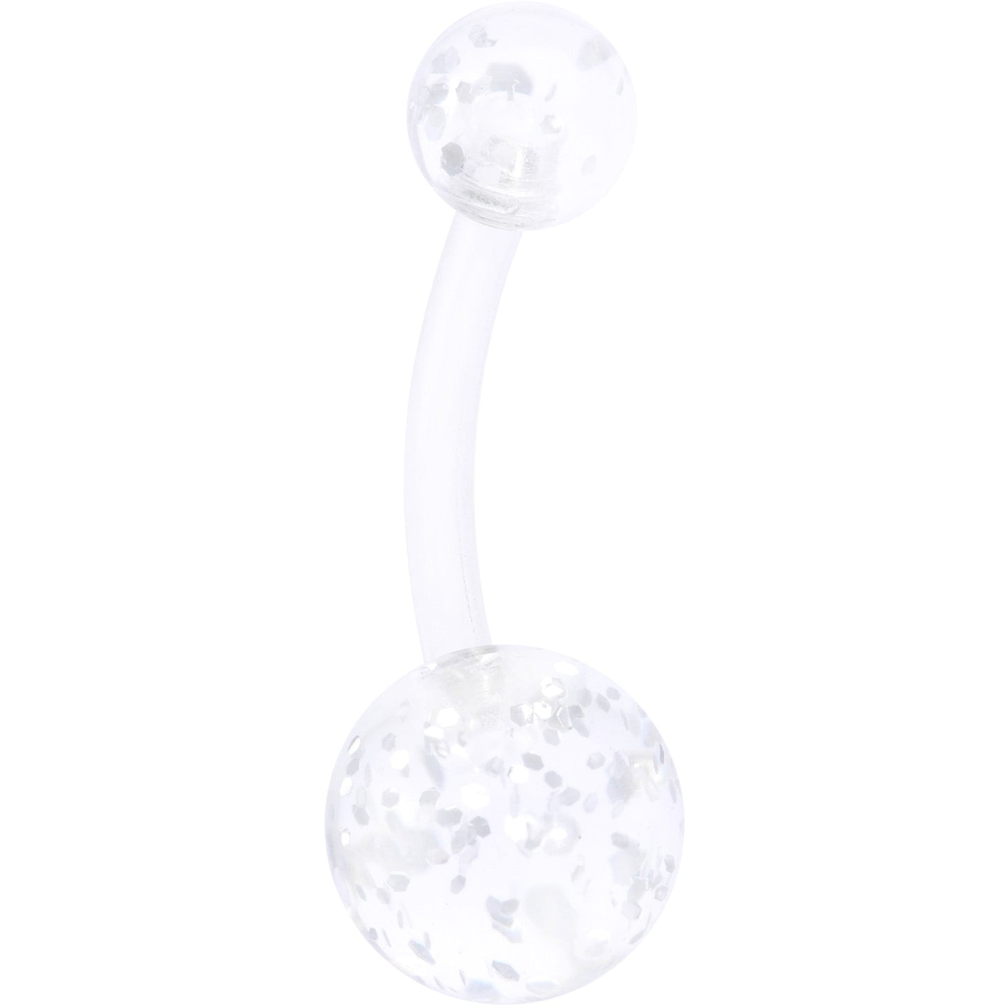 White Faux Opal Clear Gem Rose Gold Tone Aurora Belly Ring Set of 4