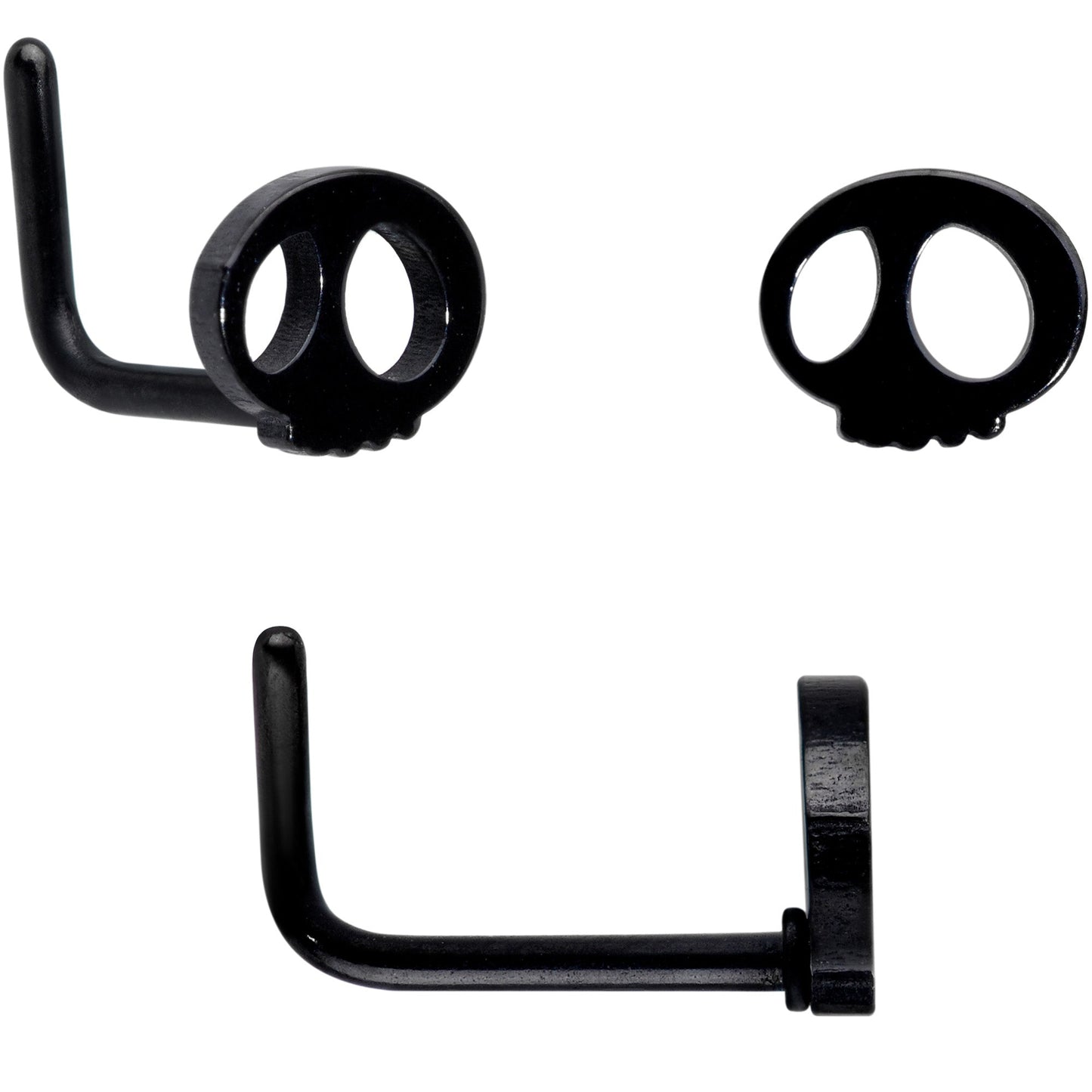 16G 20G Black Halloween Cartilage Labret Nose Ring Set of 3